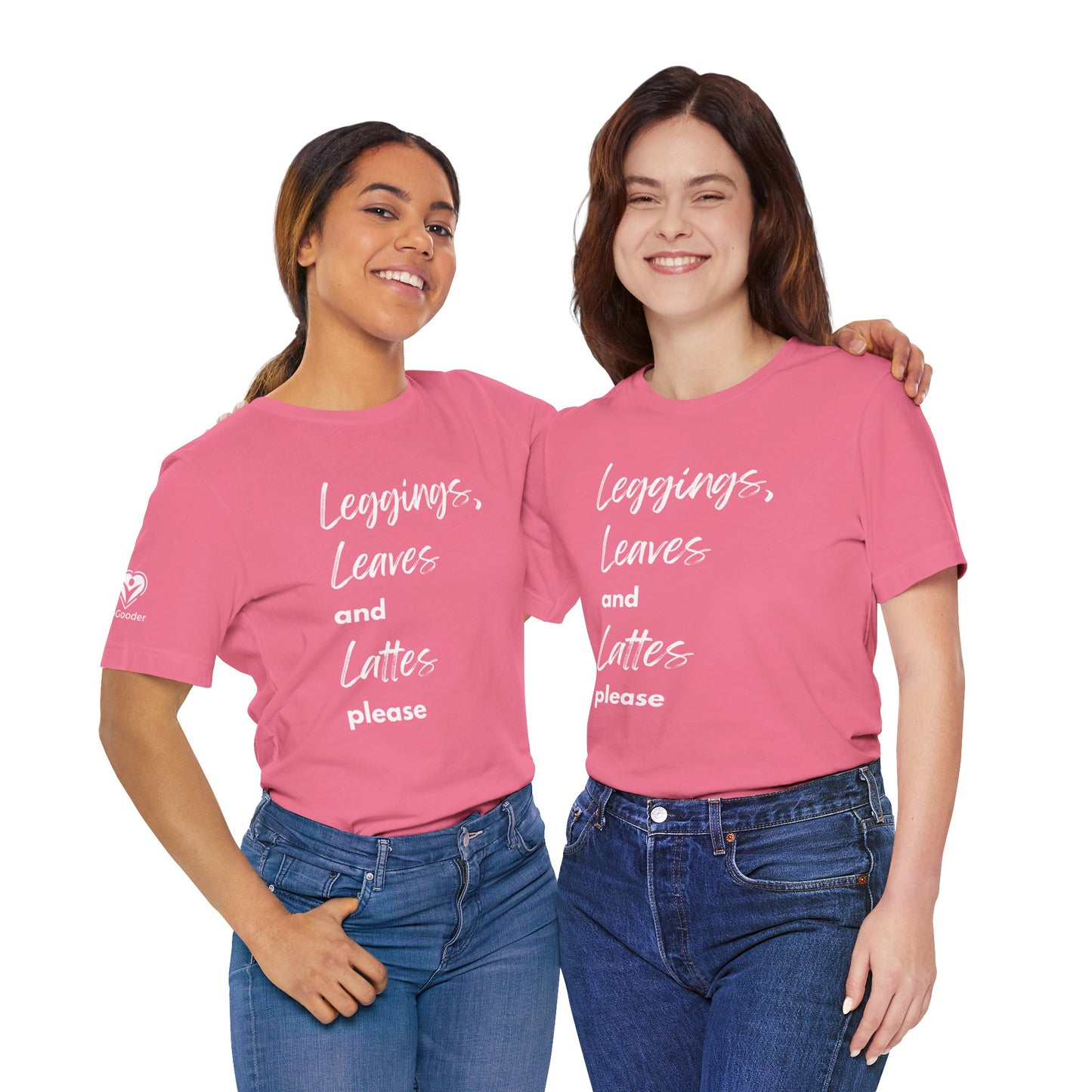 Leggings Leaves And Lattes Please Extra Soft Unisex Jersey Short Sleeve Tee