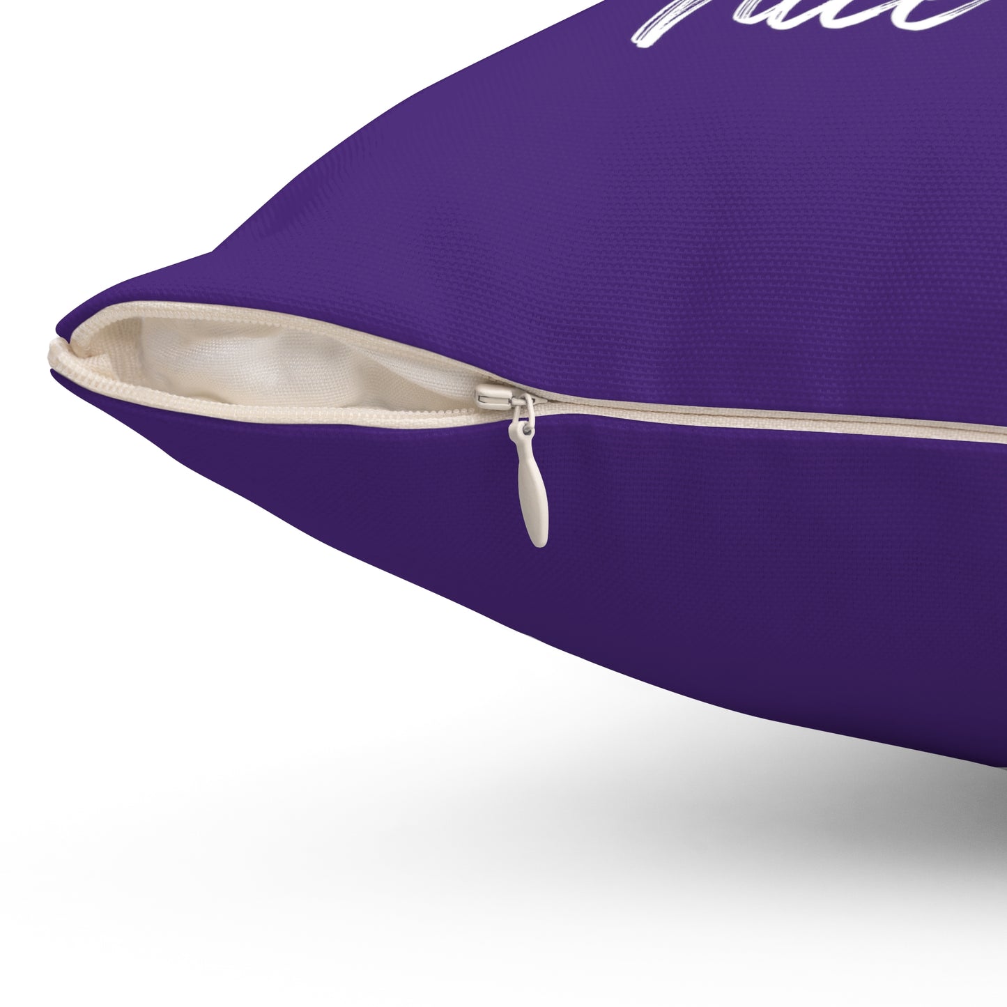 Pumpkin Spice Everything Nice Spun Polyester Square Pillow - Dark Purple