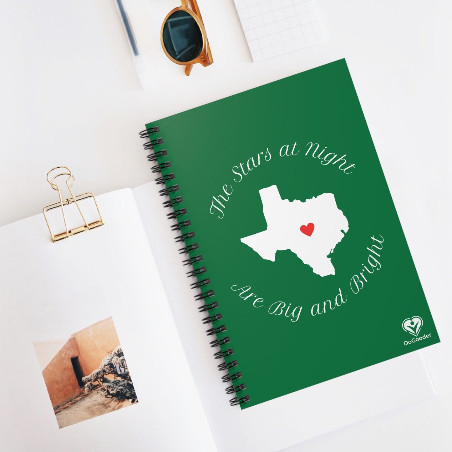 Heart of Texas Spiral Notebook - Ruled Line - Dark Green