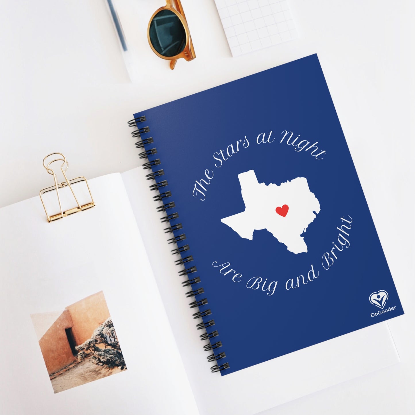 Heart of Texas Spiral Notebook - Ruled Line - Dark Blue