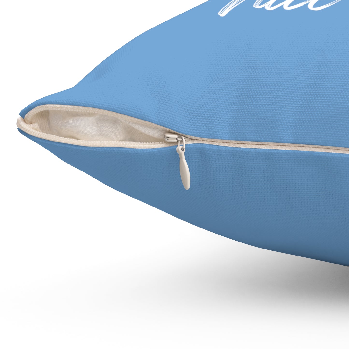 Pumpkin Spice Everything Nice Spun Polyester Square Pillow - Sky Blue