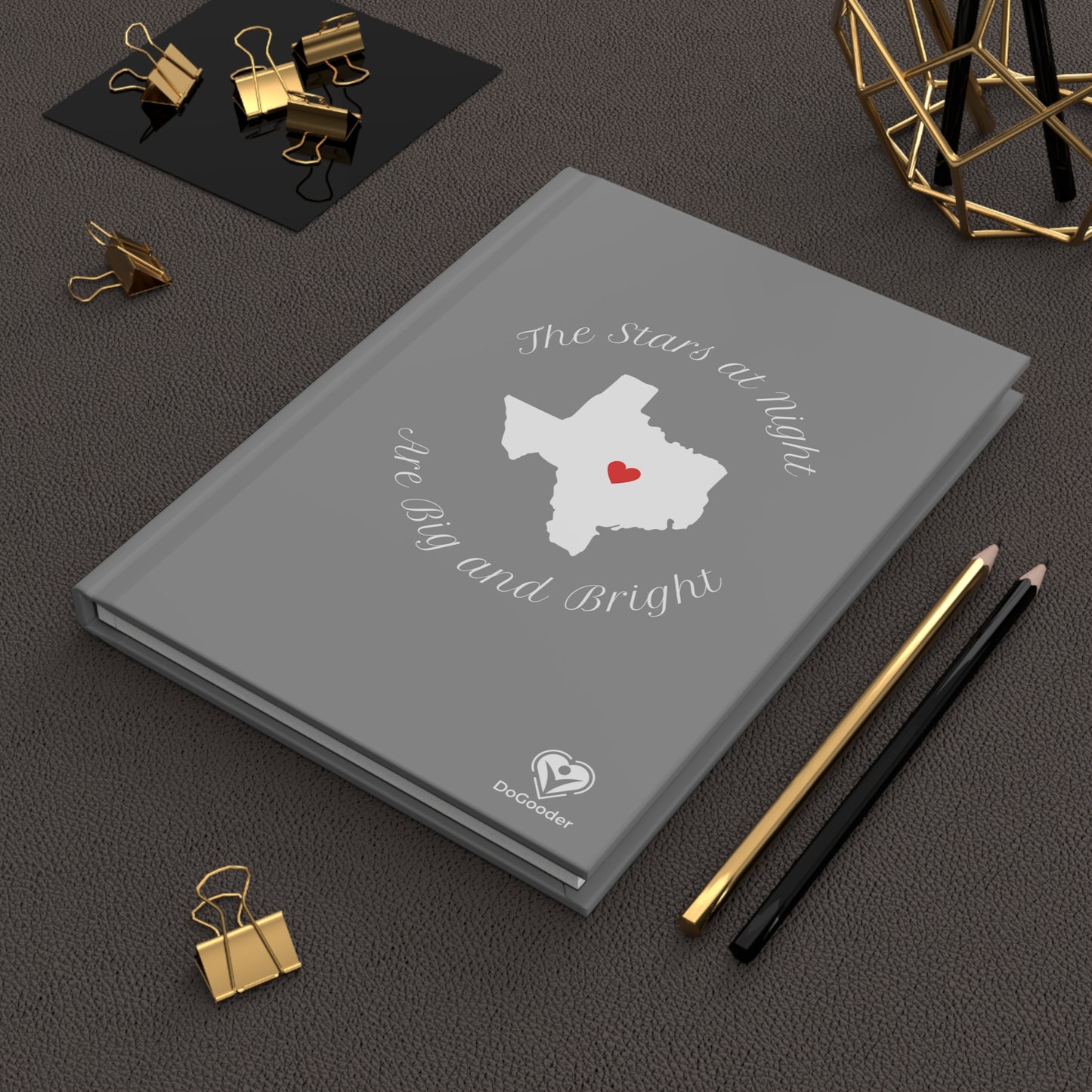 Heart of Texas Hardcover Journal Matte - Grey
