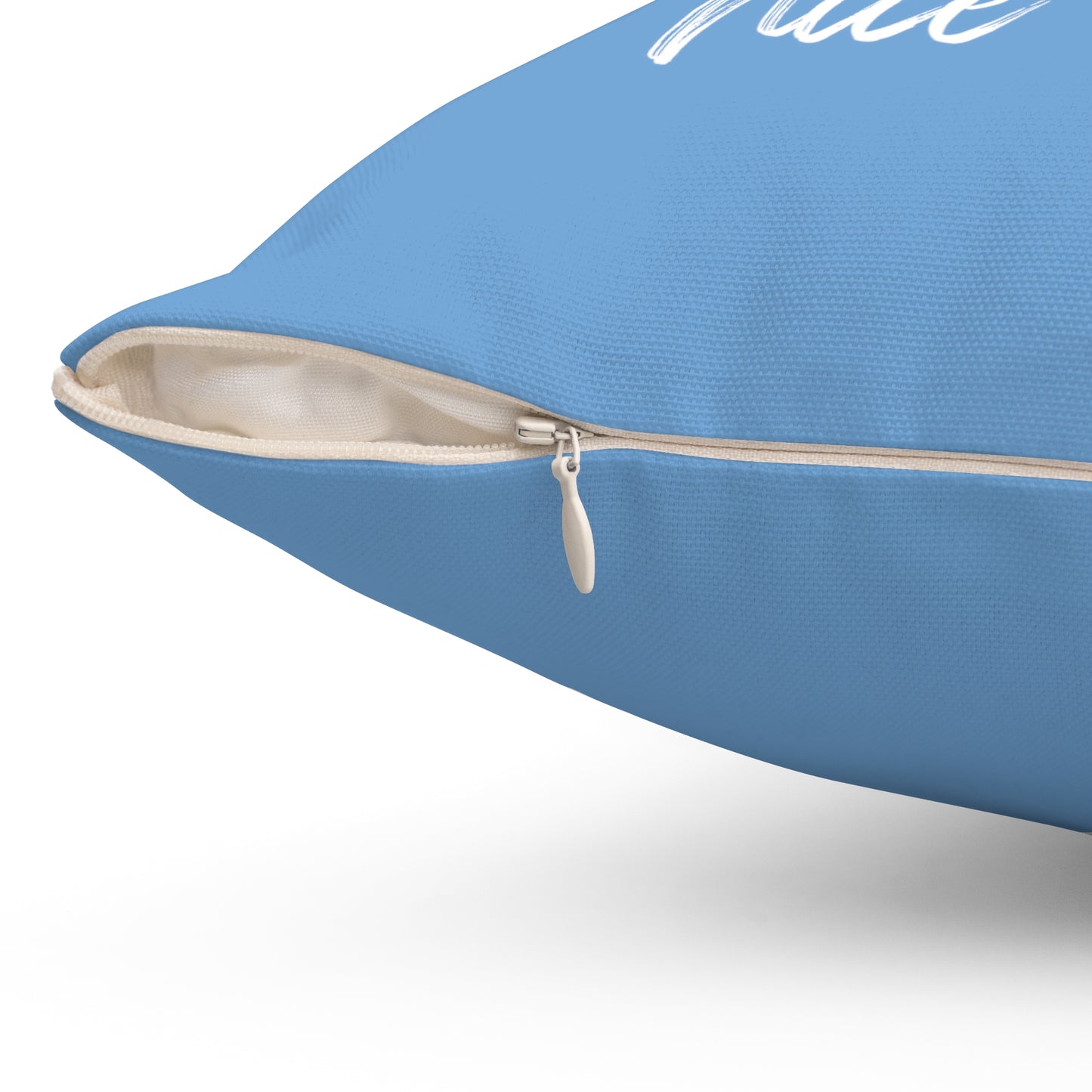 Pumpkin Spice Everything Nice Spun Polyester Square Pillow - Sky Blue