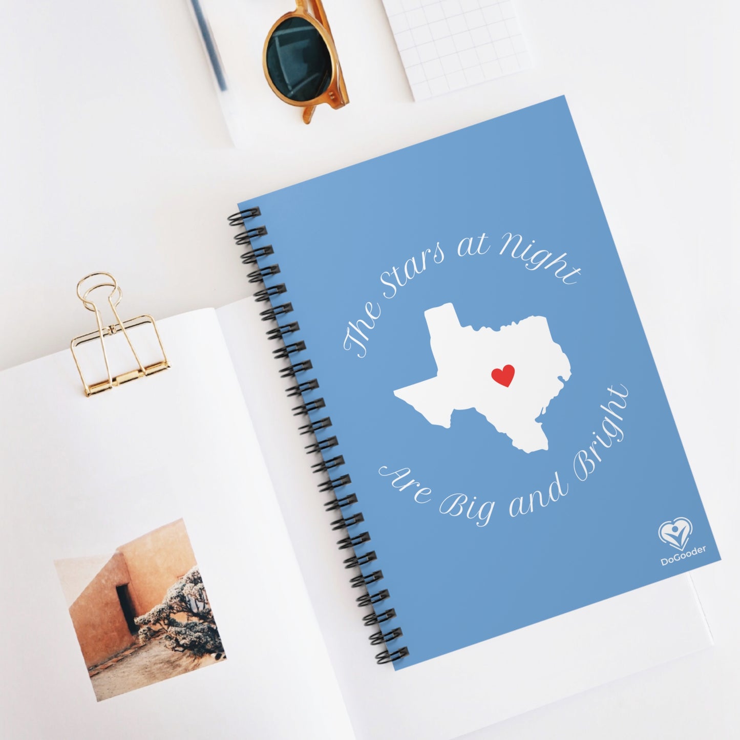 Heart of Texas Spiral Notebook - Ruled Line - Sky Blue