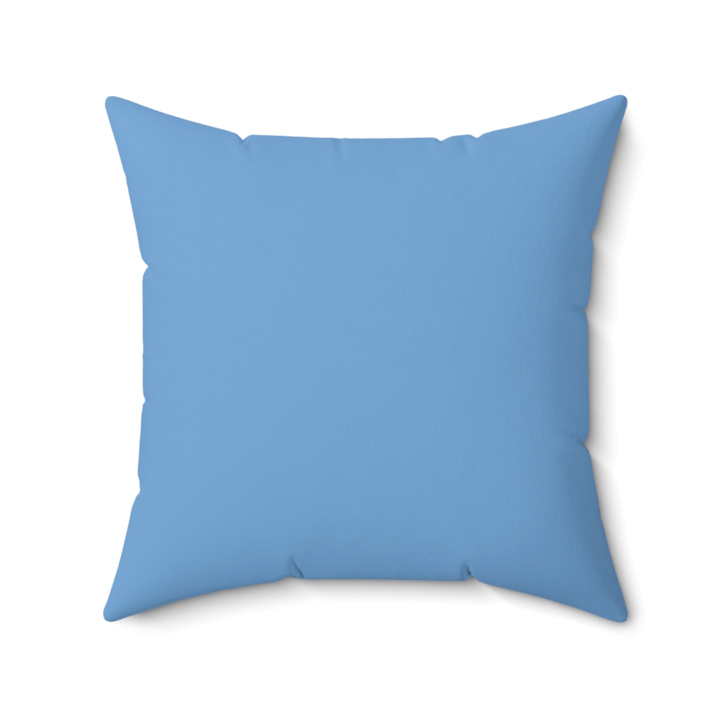 Feeling Nice With Pumpkin Spice Spun Polyester Square Pillow - Sky Blue