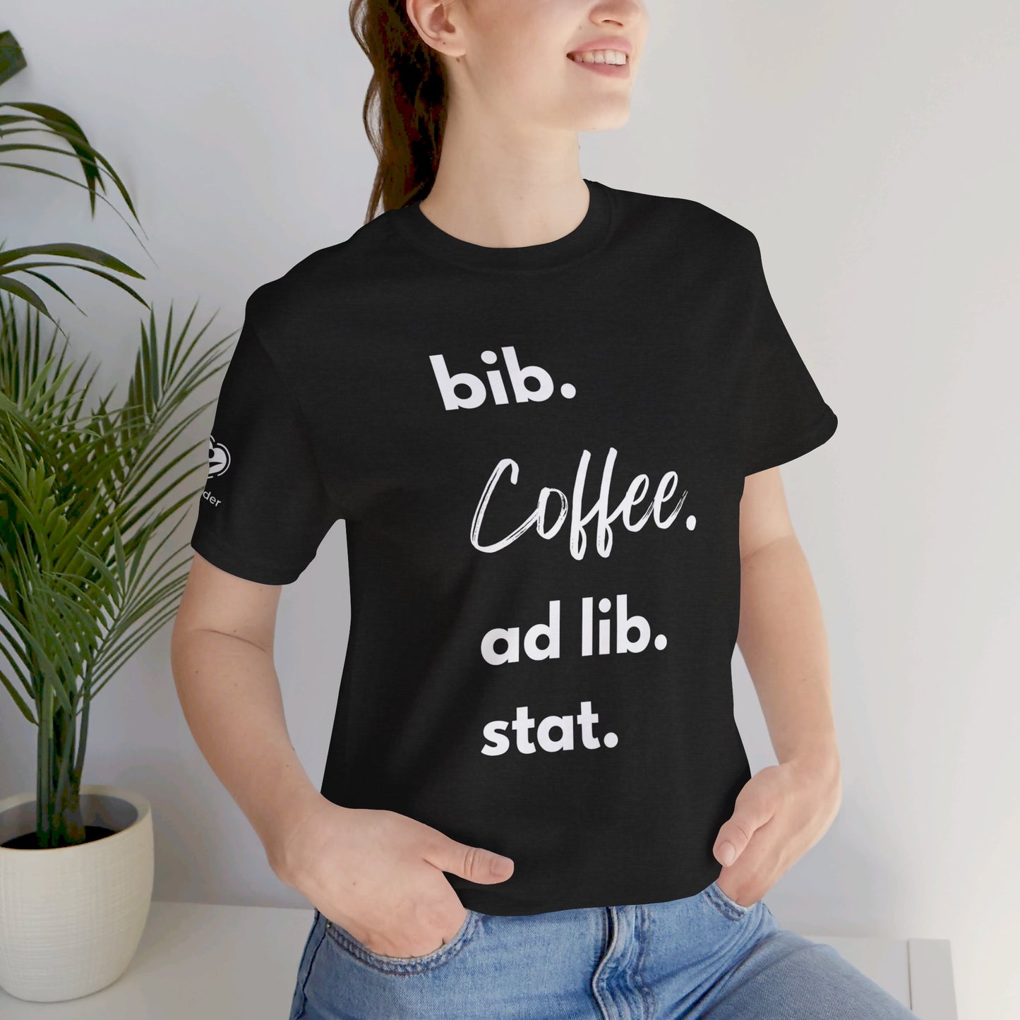 Coffee Script bib-ad lib-stat Extra Soft Unisex Jersey Short Sleeve Tee