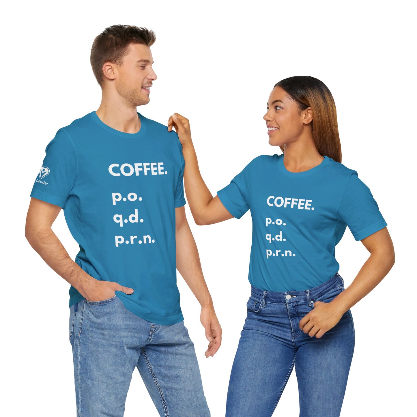 Coffee PO-QD-PRN Extra Soft Unisex Jersey Short Sleeve Tee