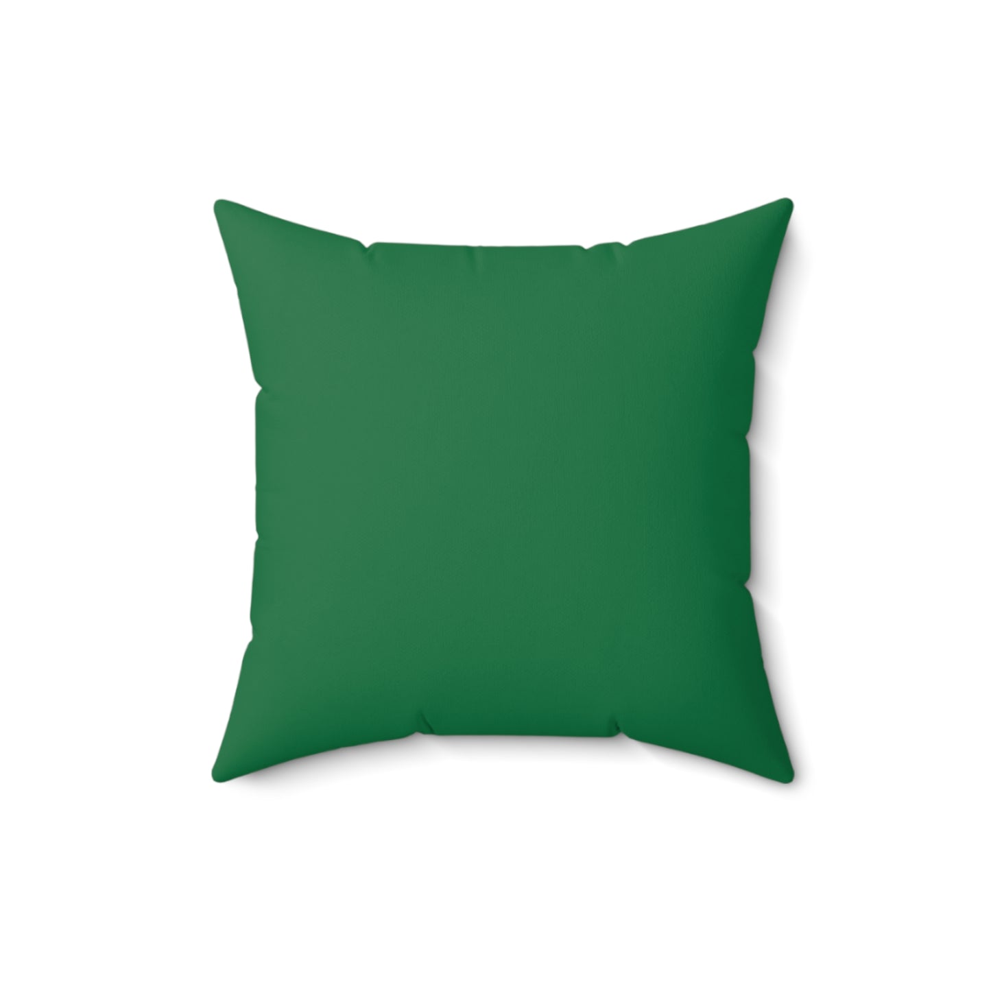 Feeling Nice With Pumpkin Spice Spun Polyester Square Pillow - Dark Green