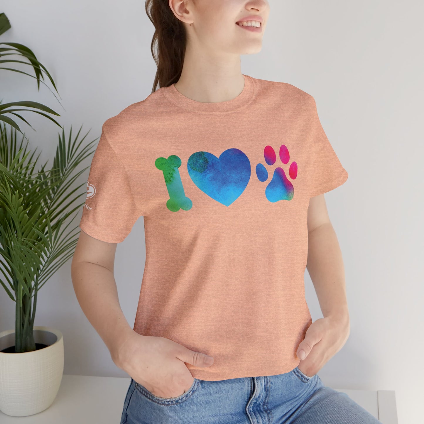 I Love Dogs Rainbow Icons Extra Soft Unisex Jersey Short Sleeve Tee