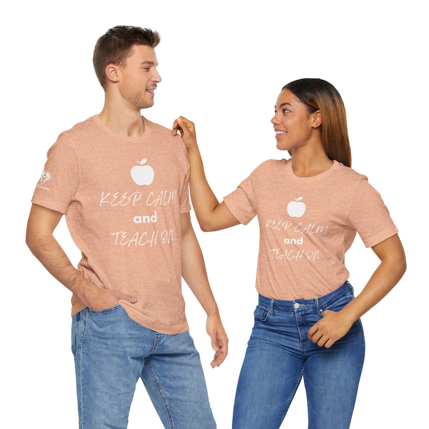 Keep Calm and Teach On Script Extra Soft Unisex Jersey Short Sleeve Tee