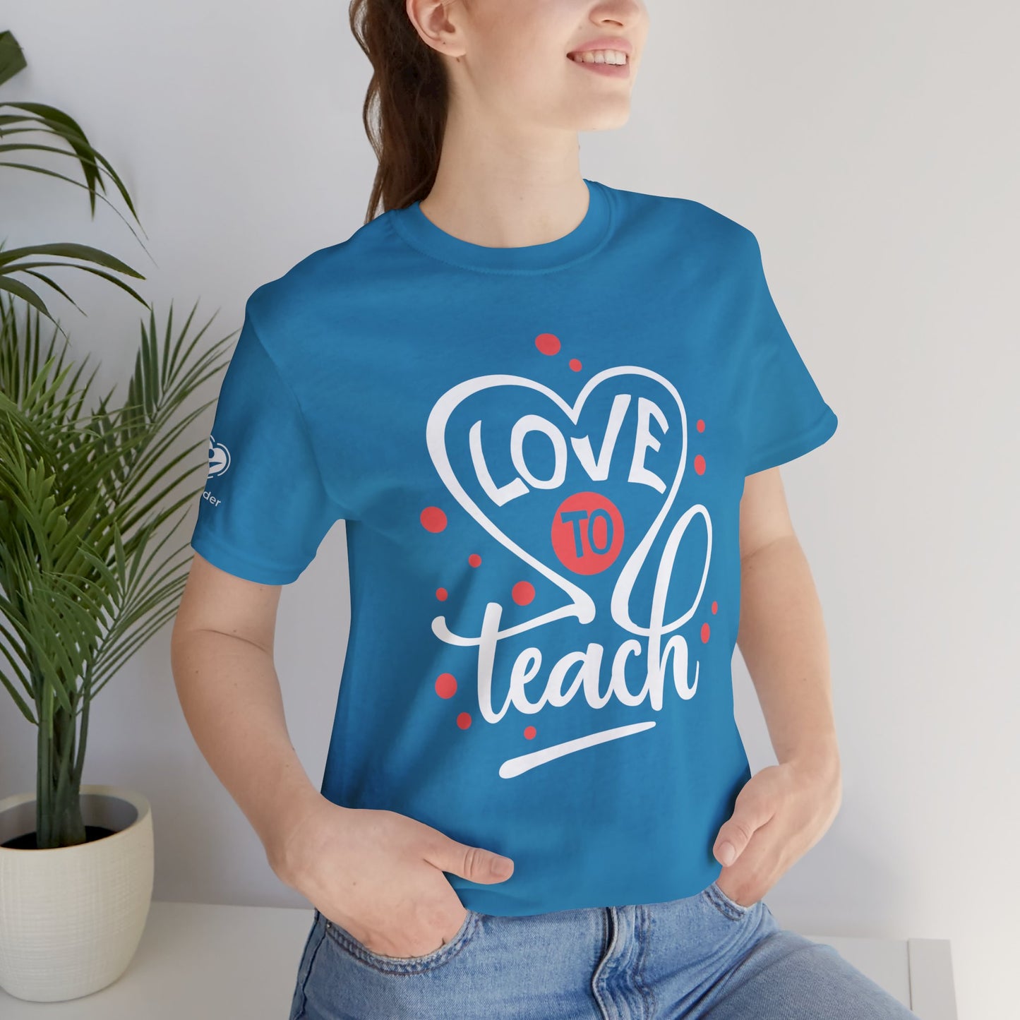 Love To Teach Script Extra Soft Unisex Jersey Short Sleeve Tee