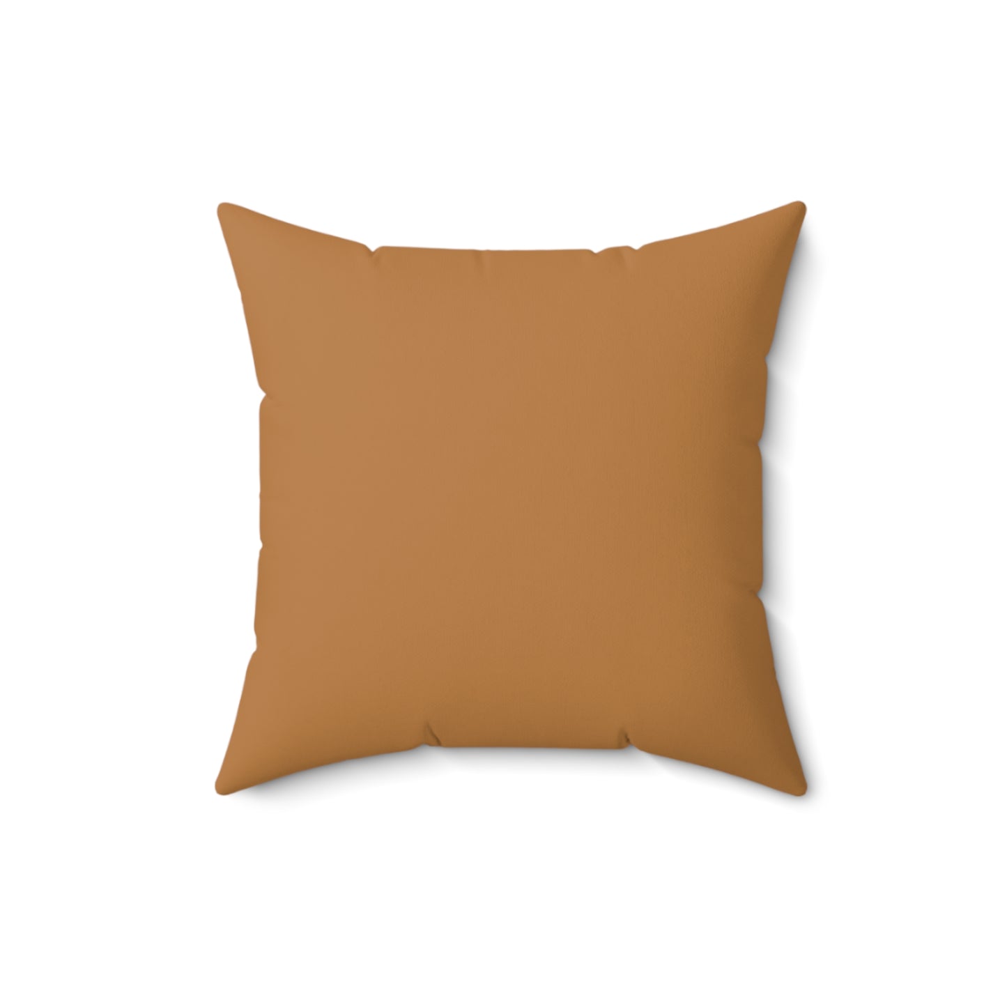 Feeling Nice With Pumpkin Spice Spun Polyester Square Pillow - Brown