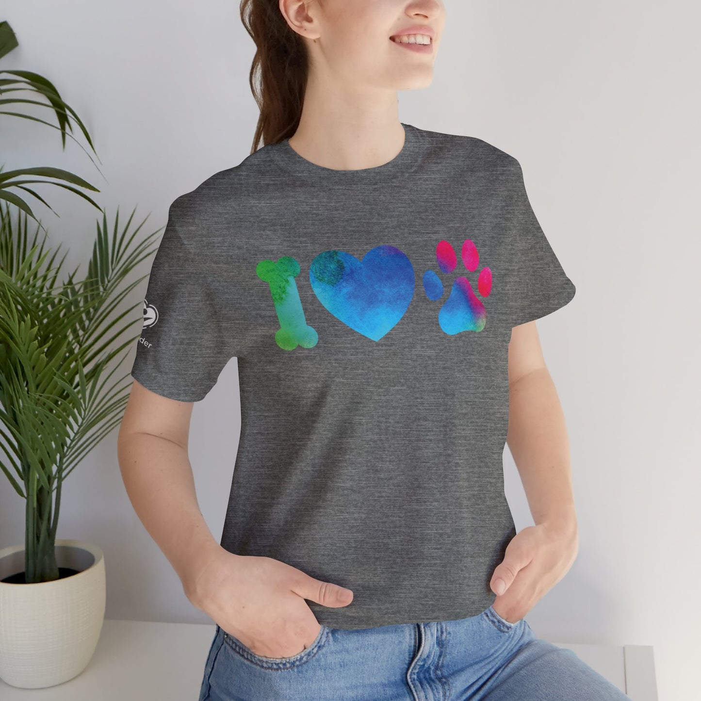 I Love Dogs Rainbow Icons Extra Soft Unisex Jersey Short Sleeve Tee