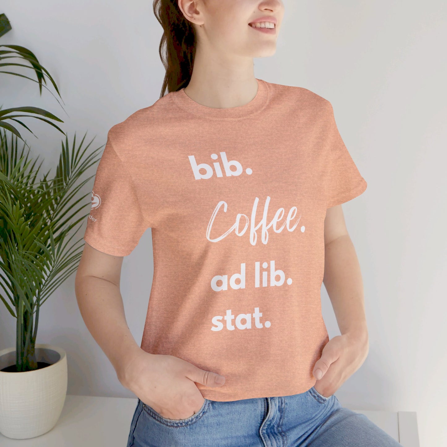 Coffee Script bib-ad lib-stat Extra Soft Unisex Jersey Short Sleeve Tee