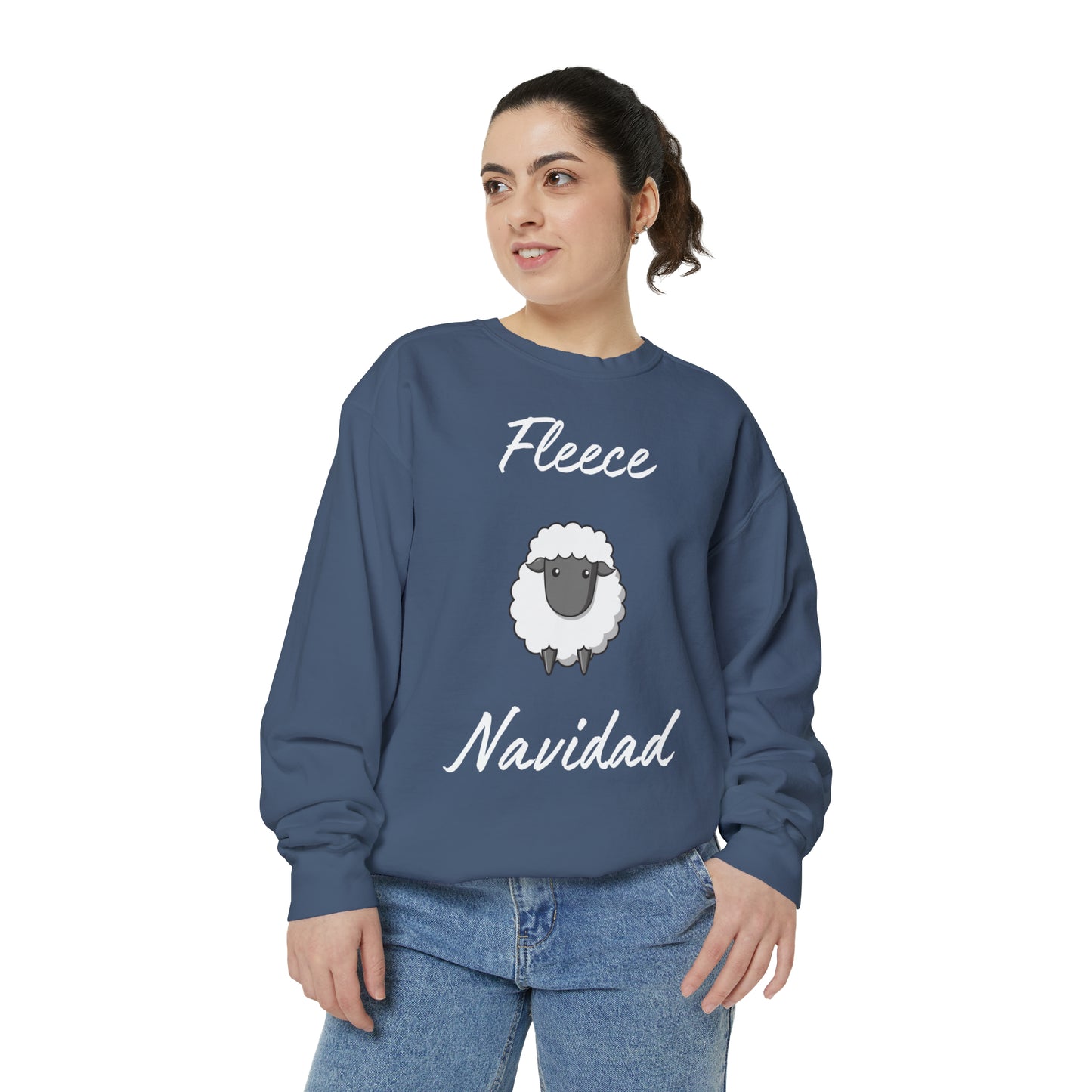 Fleece Navidad Unisex Garment-Dyed Sweatshirt