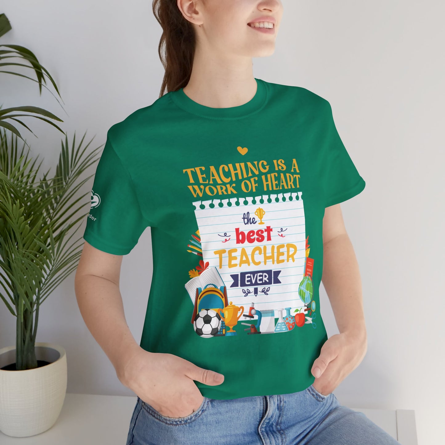 Teaching Is A Work Of Heart - Best Teacher Extra Soft Unisex Jersey Short Sleeve Tee