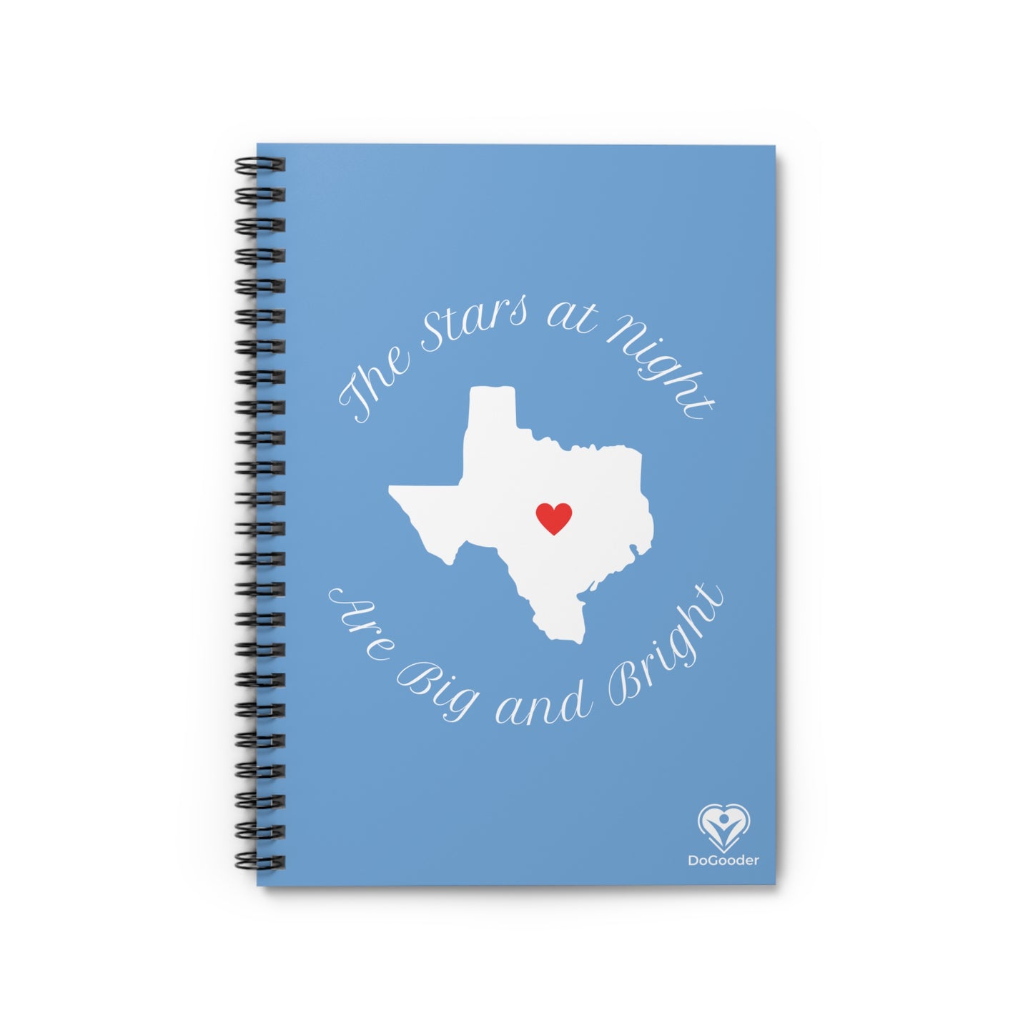 Heart of Texas Spiral Notebook - Ruled Line - Sky Blue