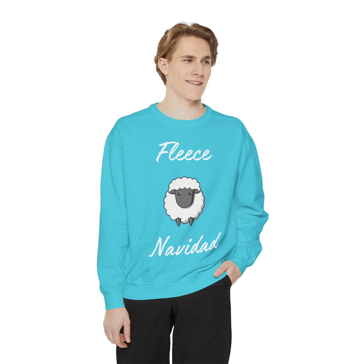 Fleece Navidad Unisex Garment-Dyed Sweatshirt