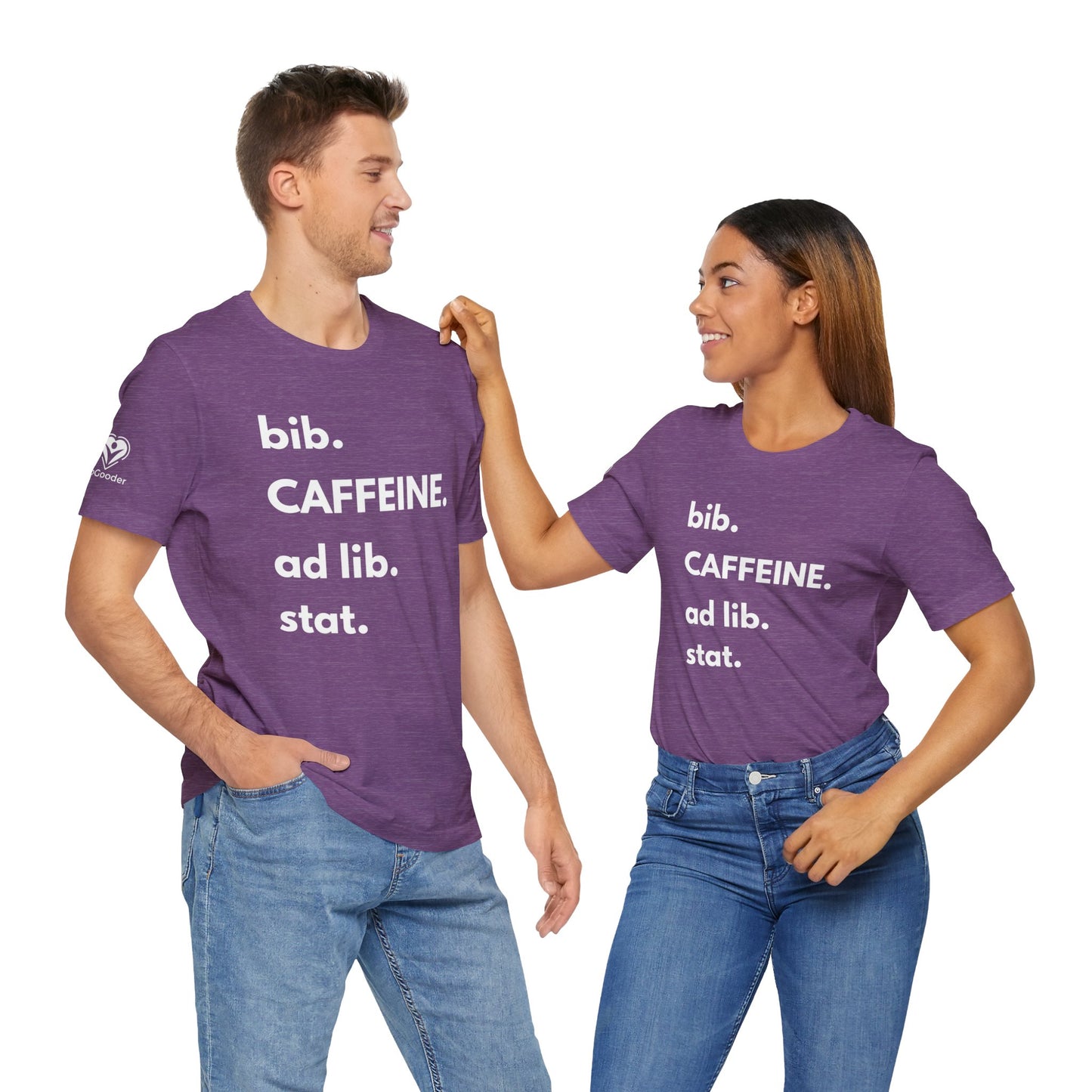 Caffeine bib-ad lib-stat Extra Soft Unisex Jersey Short Sleeve Tee