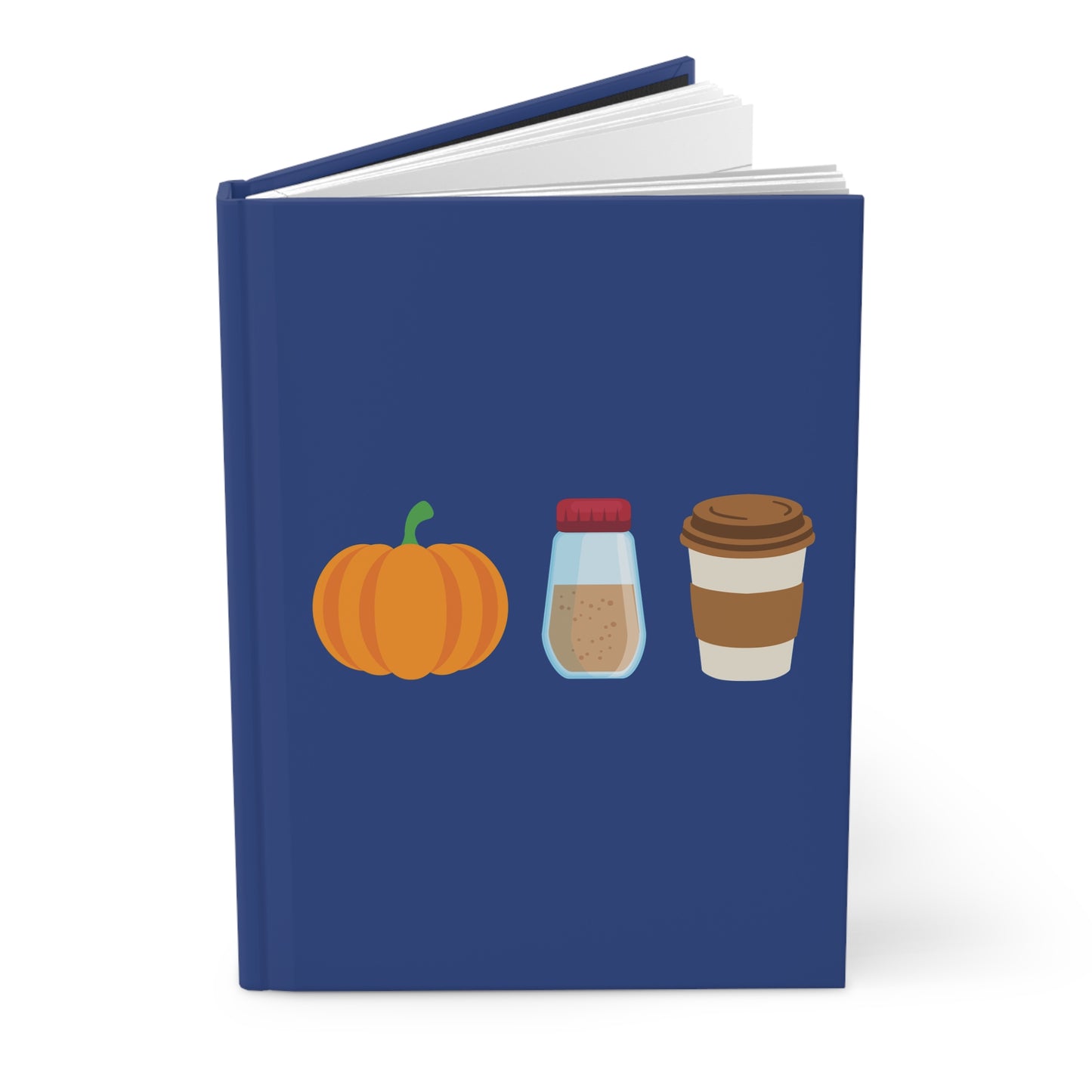 Pumpkin Spice Latte Hardcover Journal Matte - Dark Blue