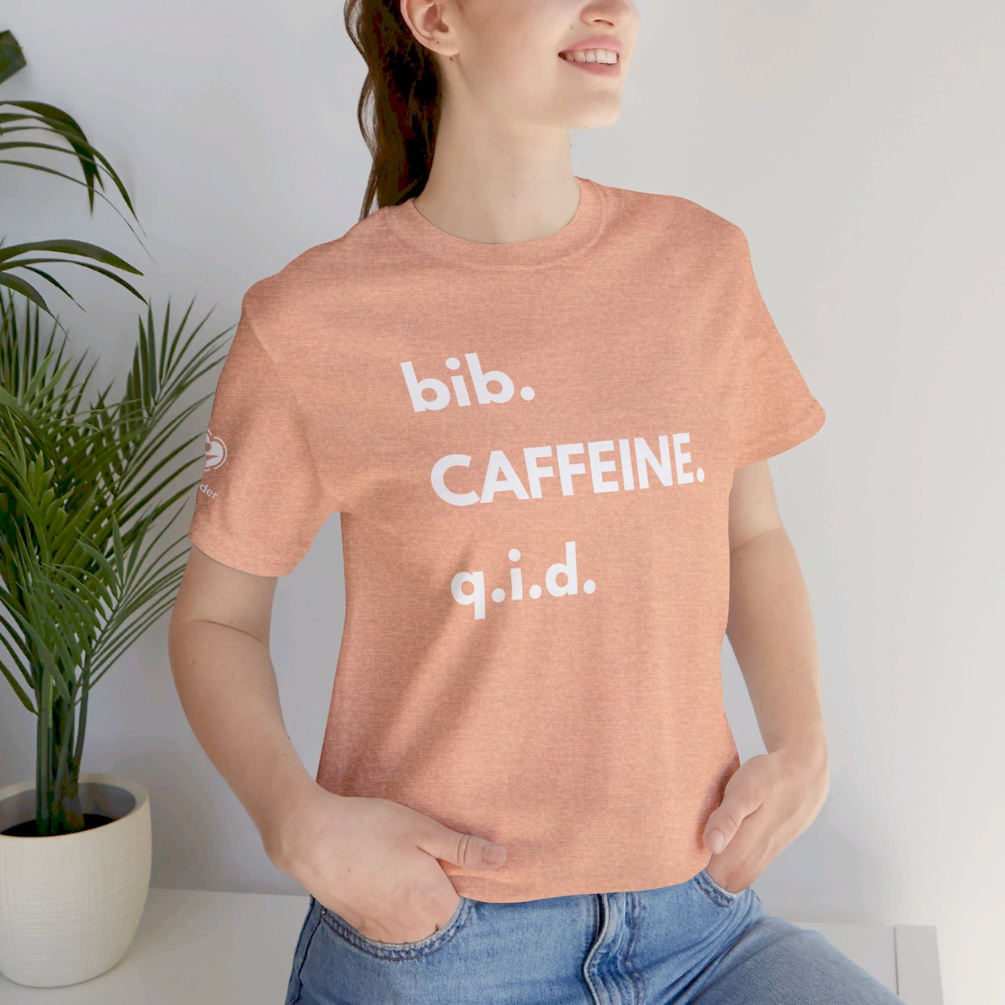 Caffeine bib-qid Extra Soft Unisex Jersey Short Sleeve Tee