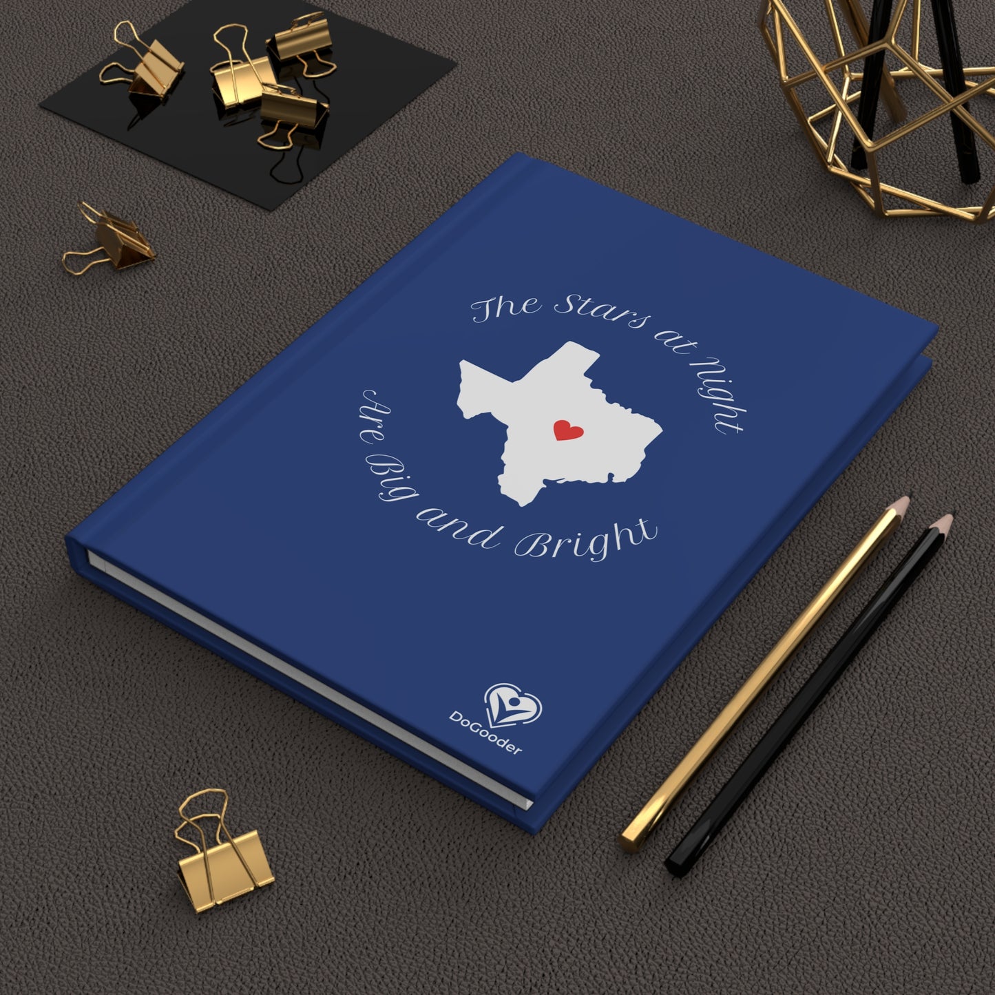 Heart of Texas Hardcover Journal Matte - Dark Blue