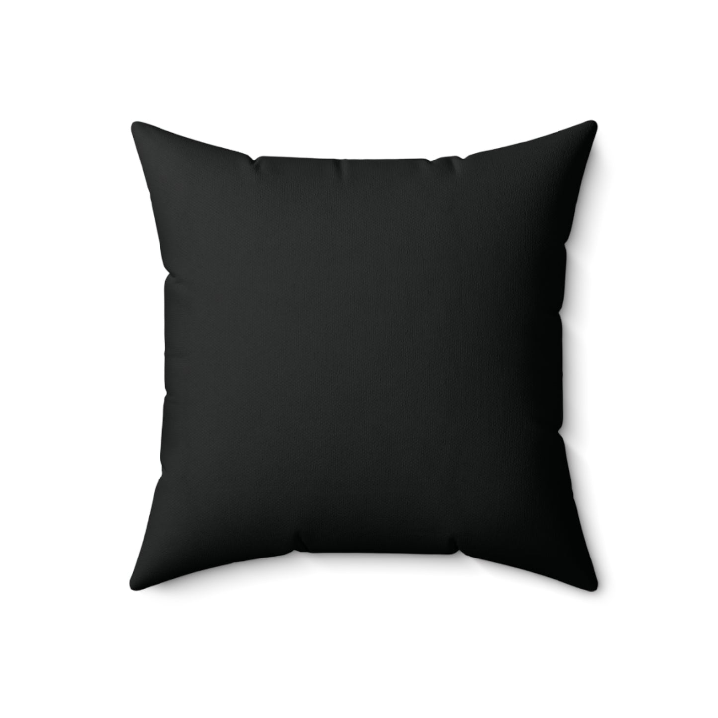 Feeling Nice With Pumpkin Spice Spun Polyester Square Pillow - Black