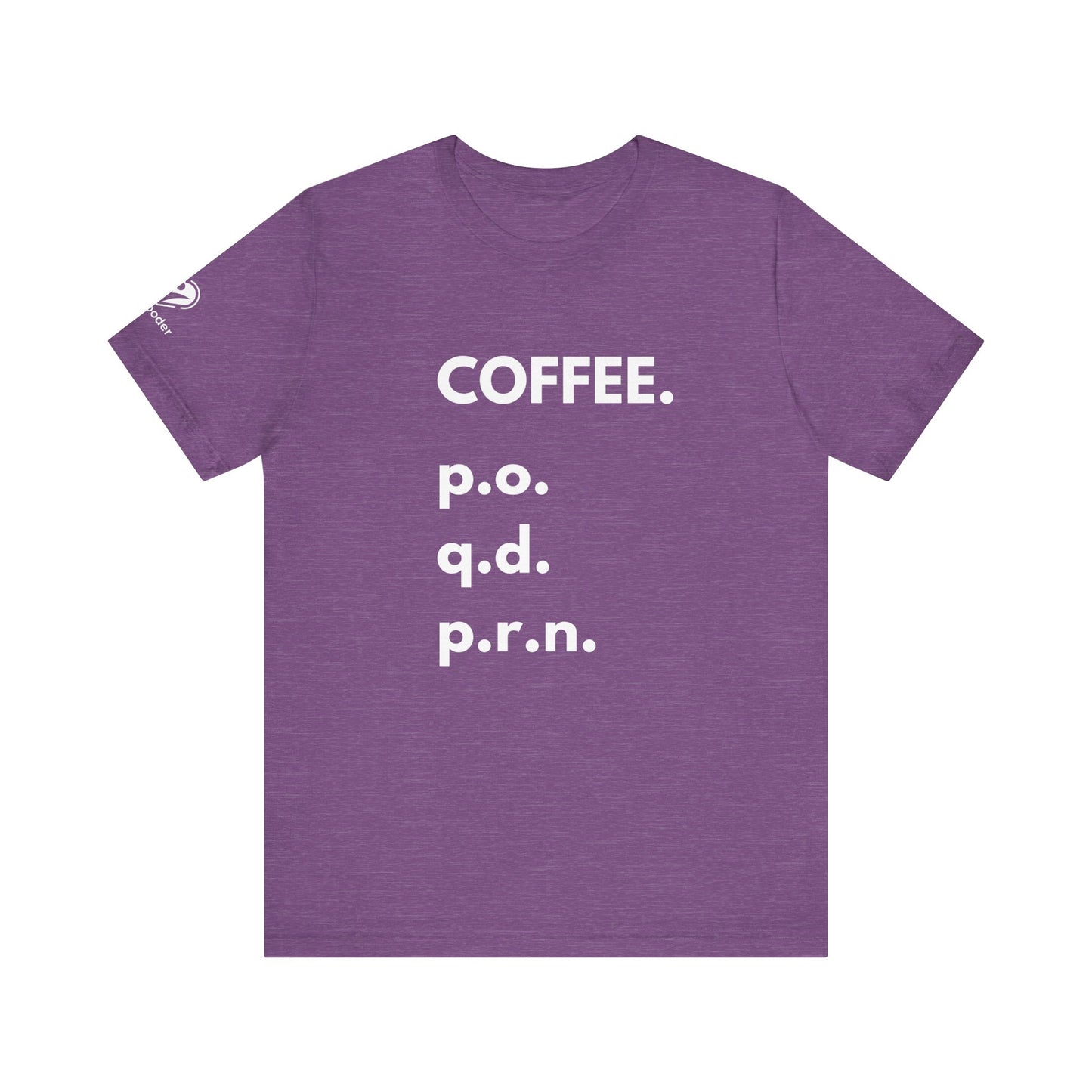 Coffee PO-QD-PRN Extra Soft Unisex Jersey Short Sleeve Tee