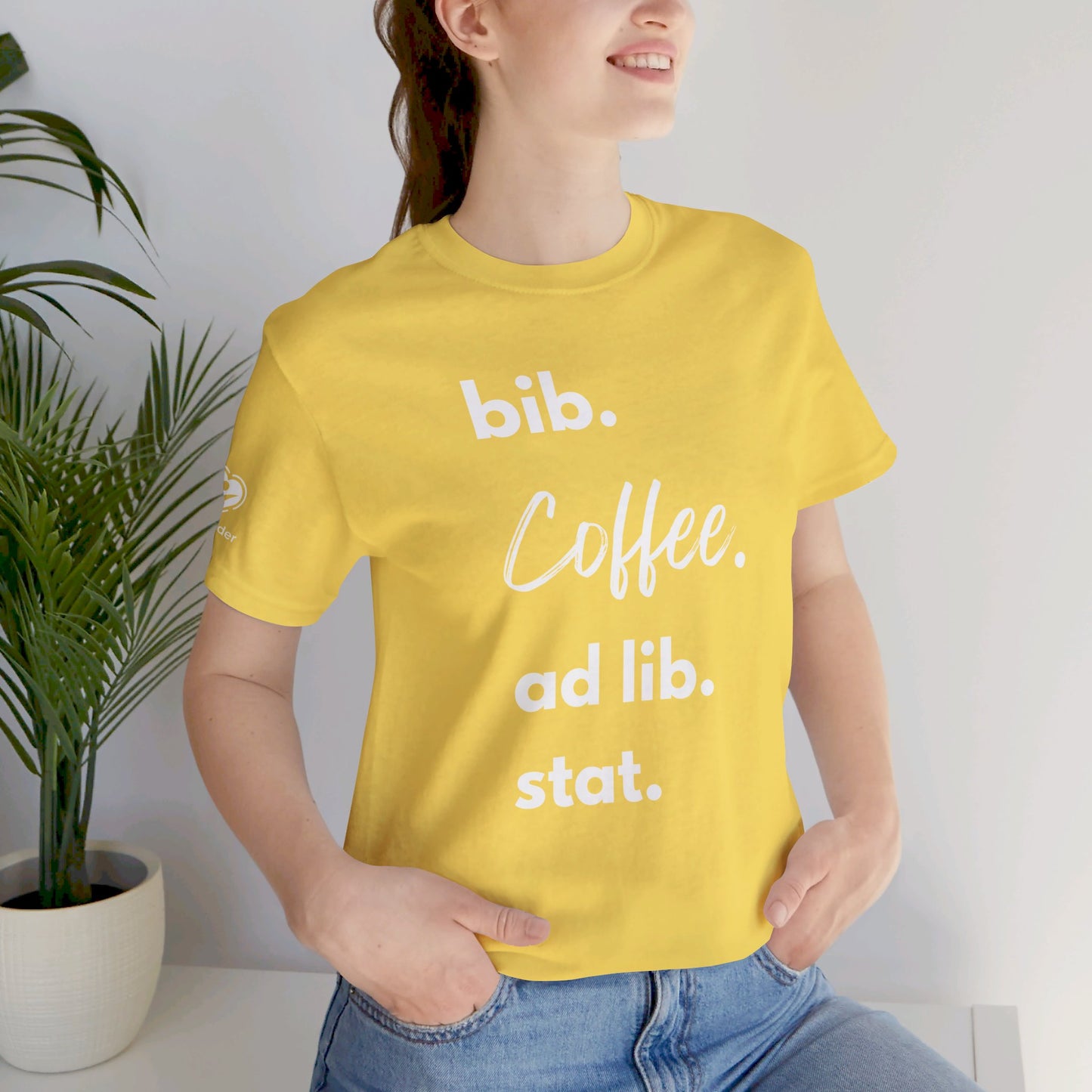 Coffee Script bib-ad lib-stat Extra Soft Unisex Jersey Short Sleeve Tee