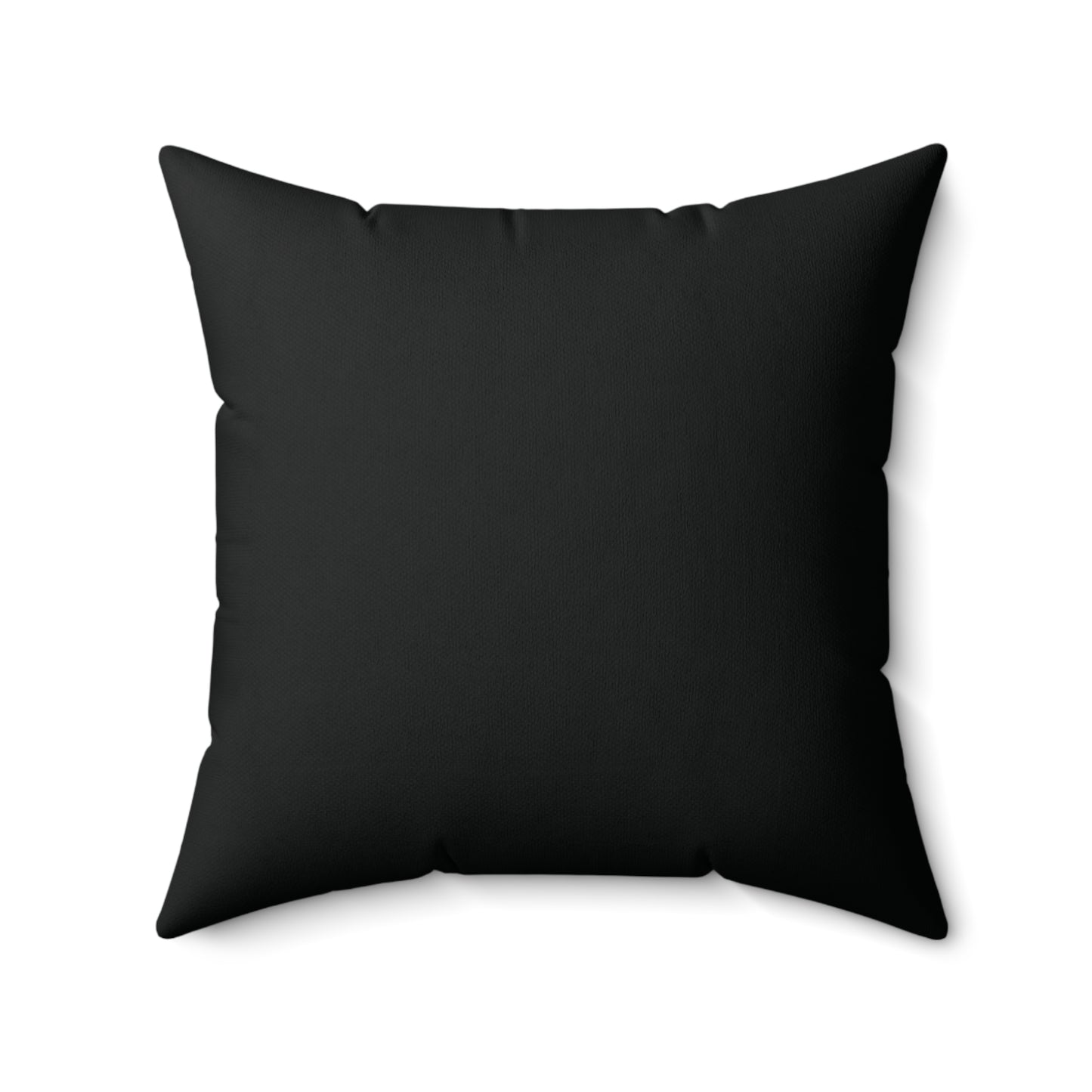 Feeling Nice With Pumpkin Spice Spun Polyester Square Pillow - Black