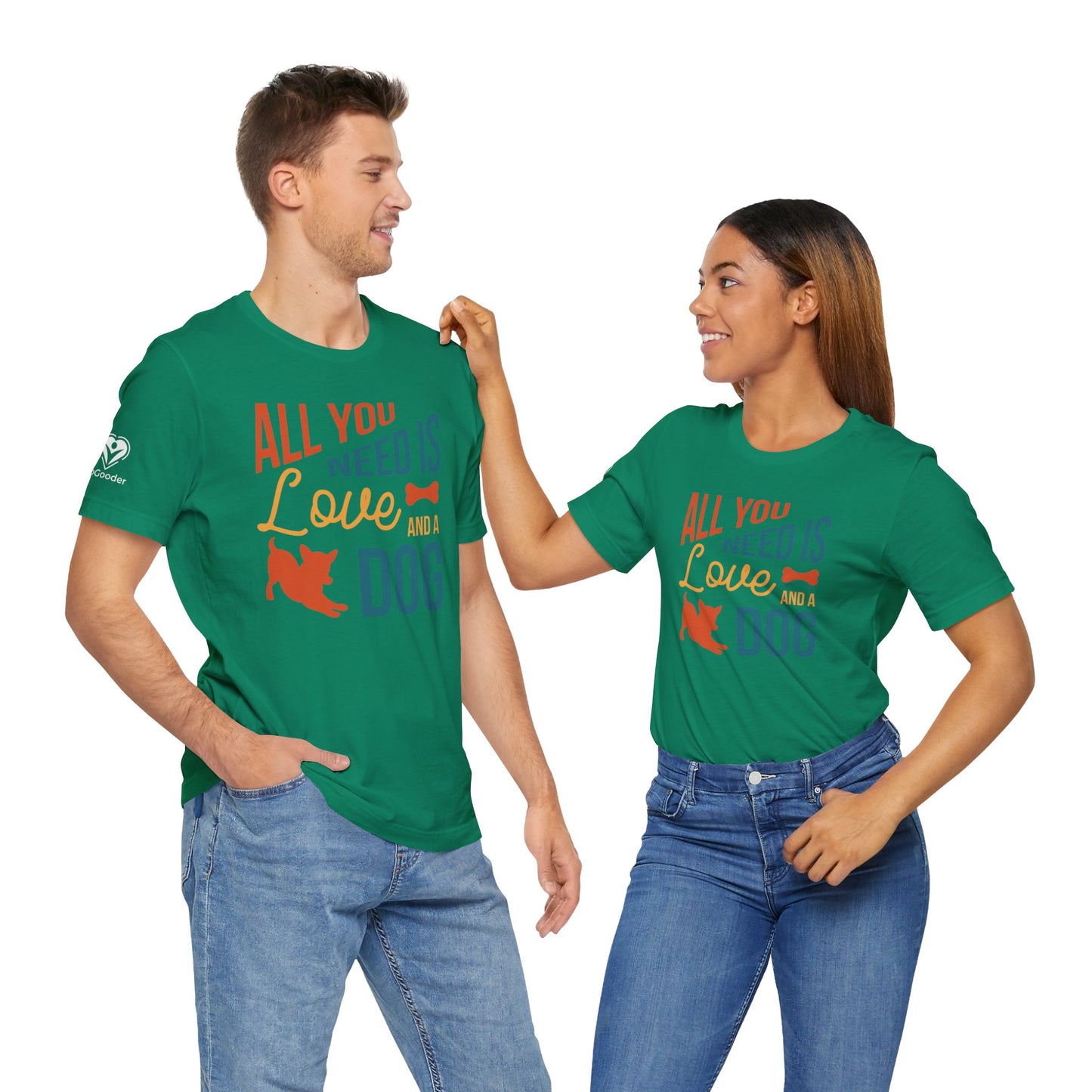 Love And A Dog - Bone Extra Soft Unisex Jersey Short Sleeve Tee