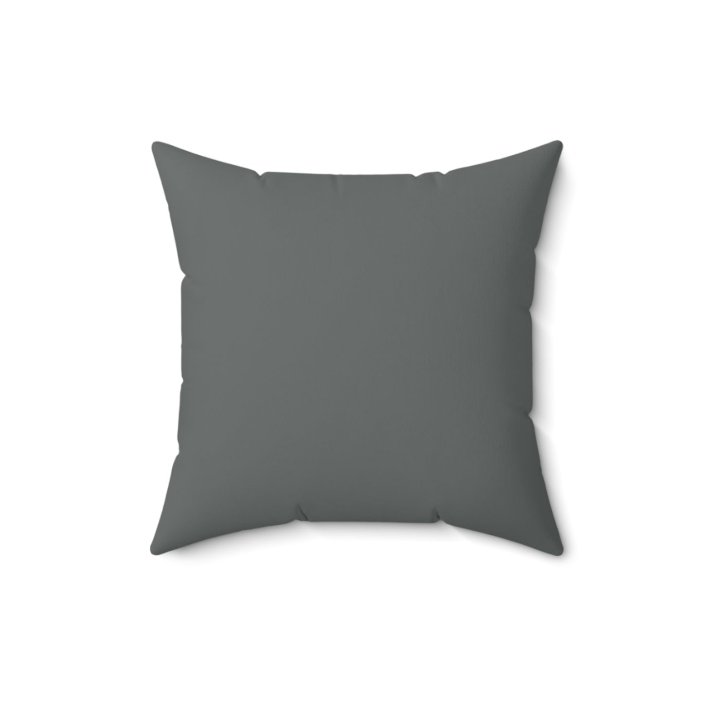 Feeling Nice With Pumpkin Spice Spun Polyester Square Pillow - Dark Grey