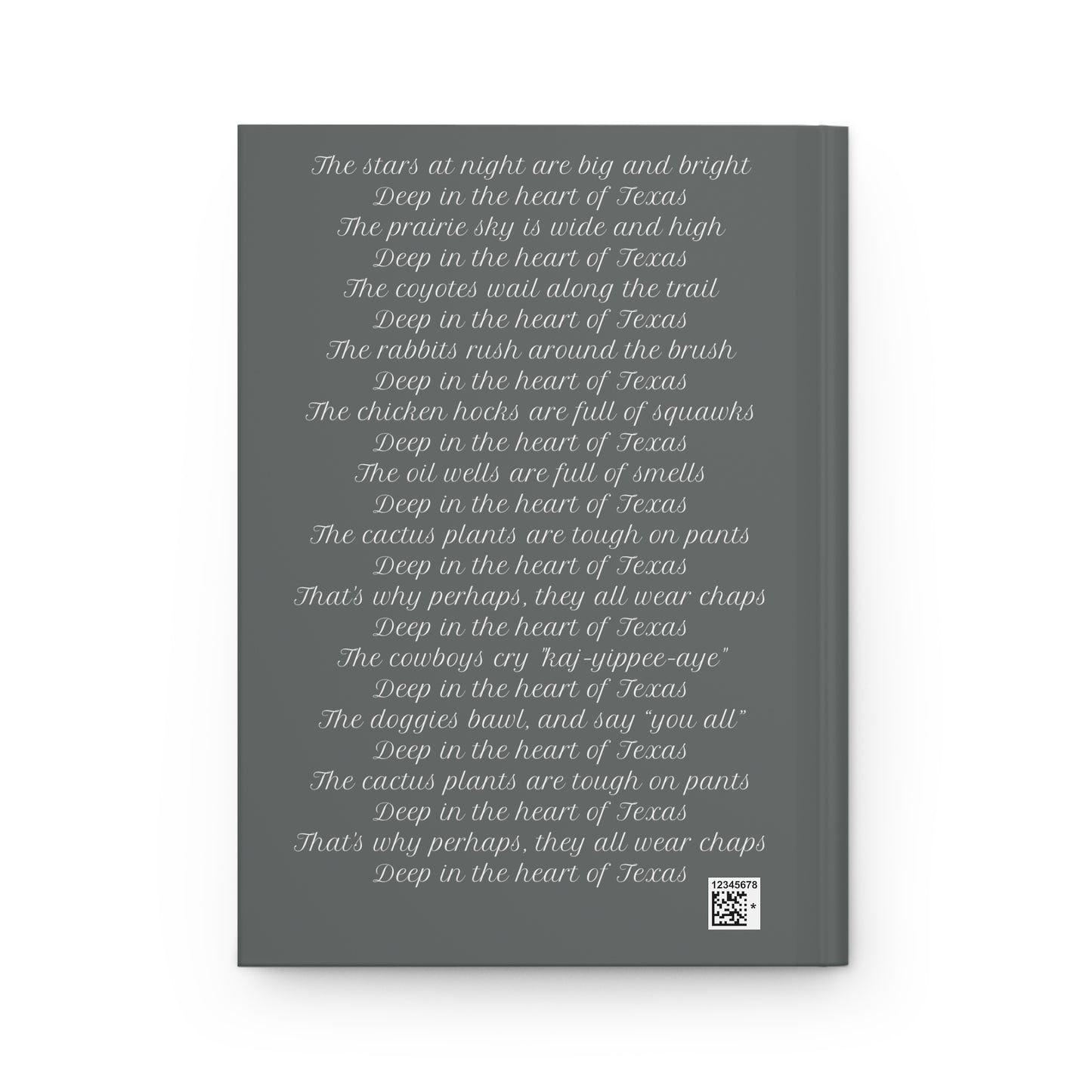Heart of Texas Hardcover Journal Matte - Dark Grey