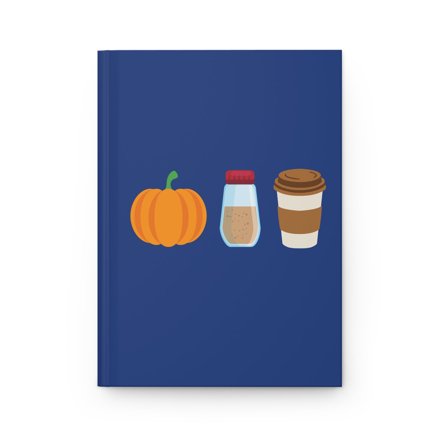 Pumpkin Spice Latte Hardcover Journal Matte - Dark Blue