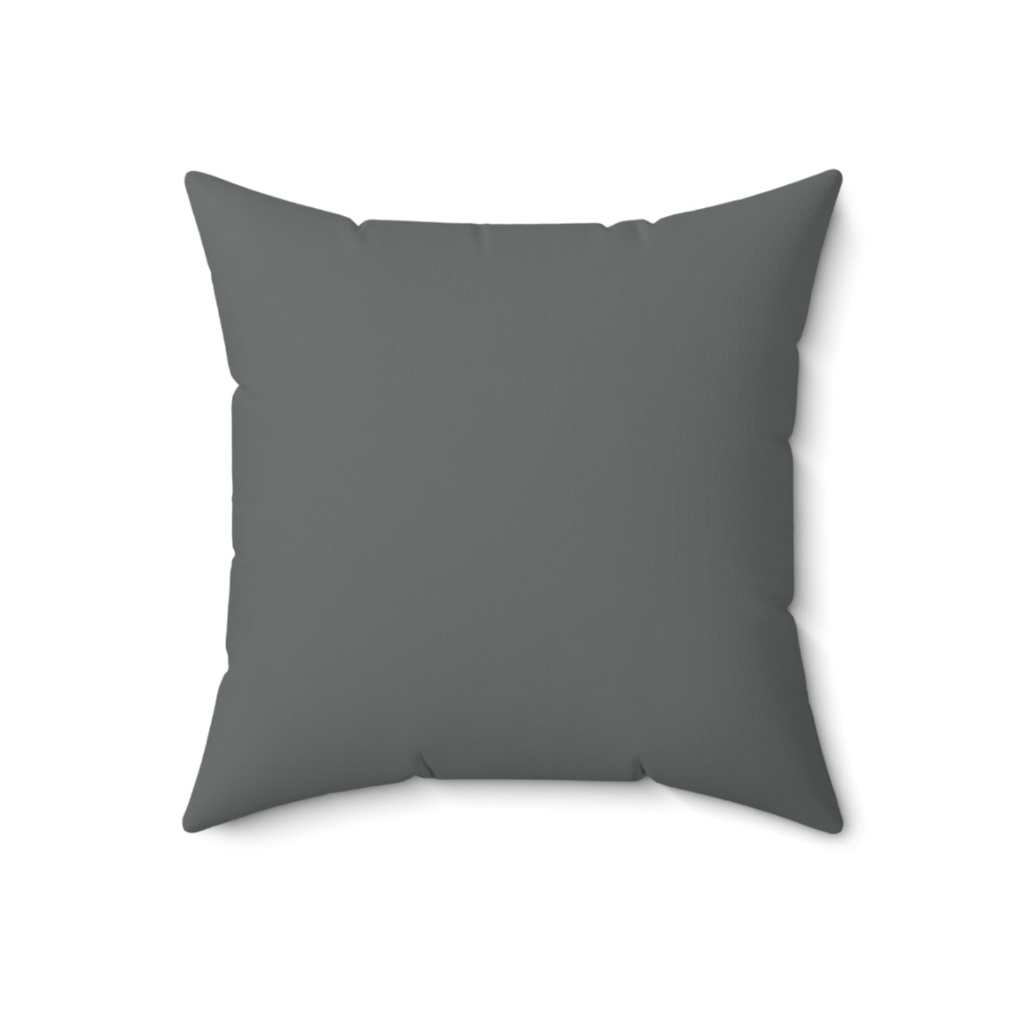 Feeling Nice With Pumpkin Spice Spun Polyester Square Pillow - Dark Grey