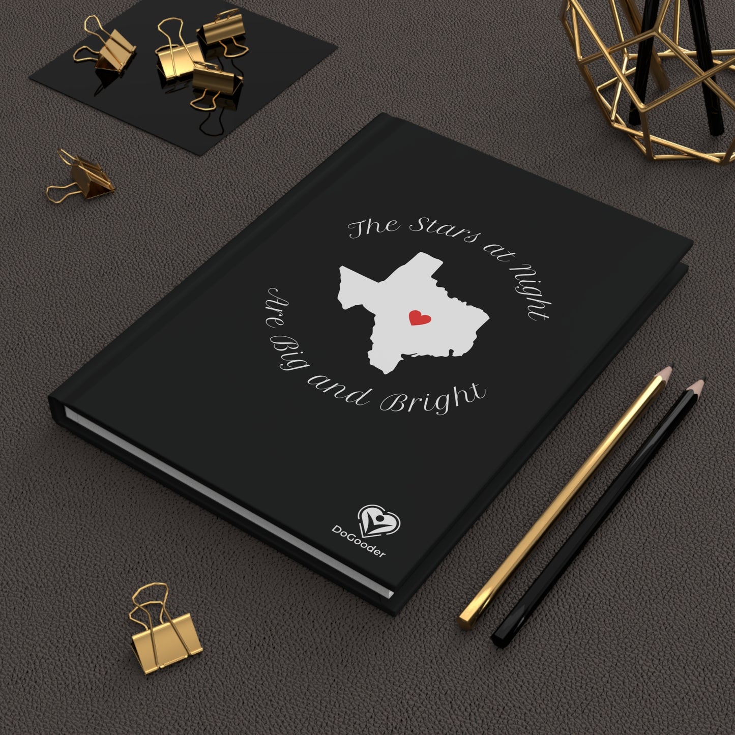 Heart of Texas Hardcover Journal Matte - Black