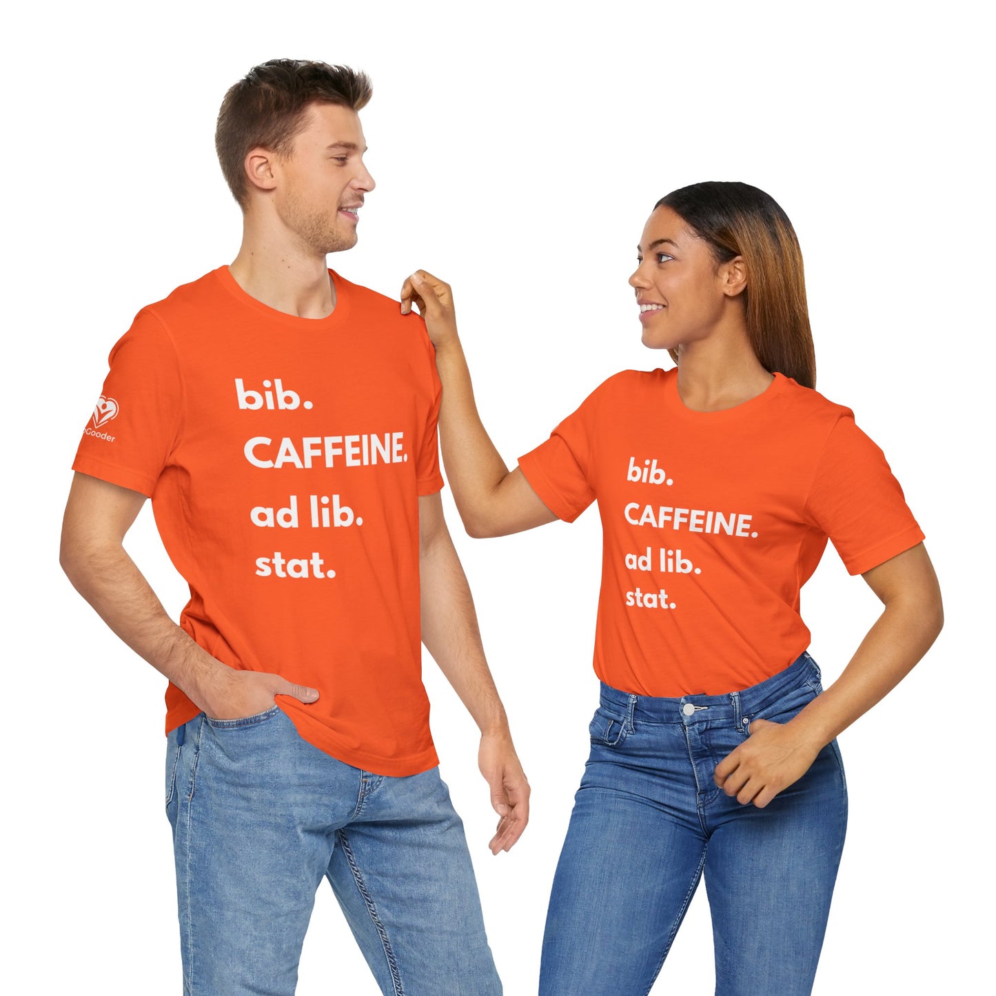 Caffeine bib-ad lib-stat Extra Soft Unisex Jersey Short Sleeve Tee