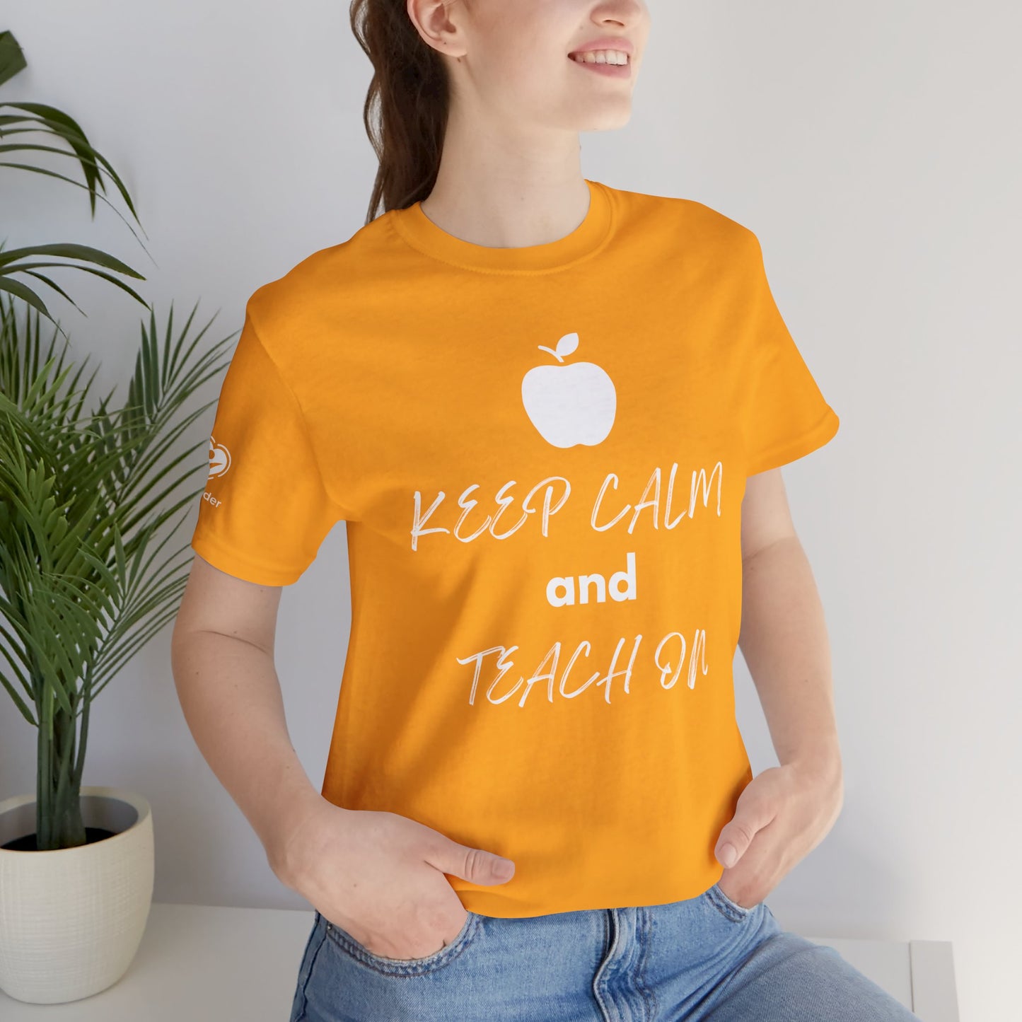 Keep Calm and Teach On Script Extra Soft Unisex Jersey Short Sleeve Tee