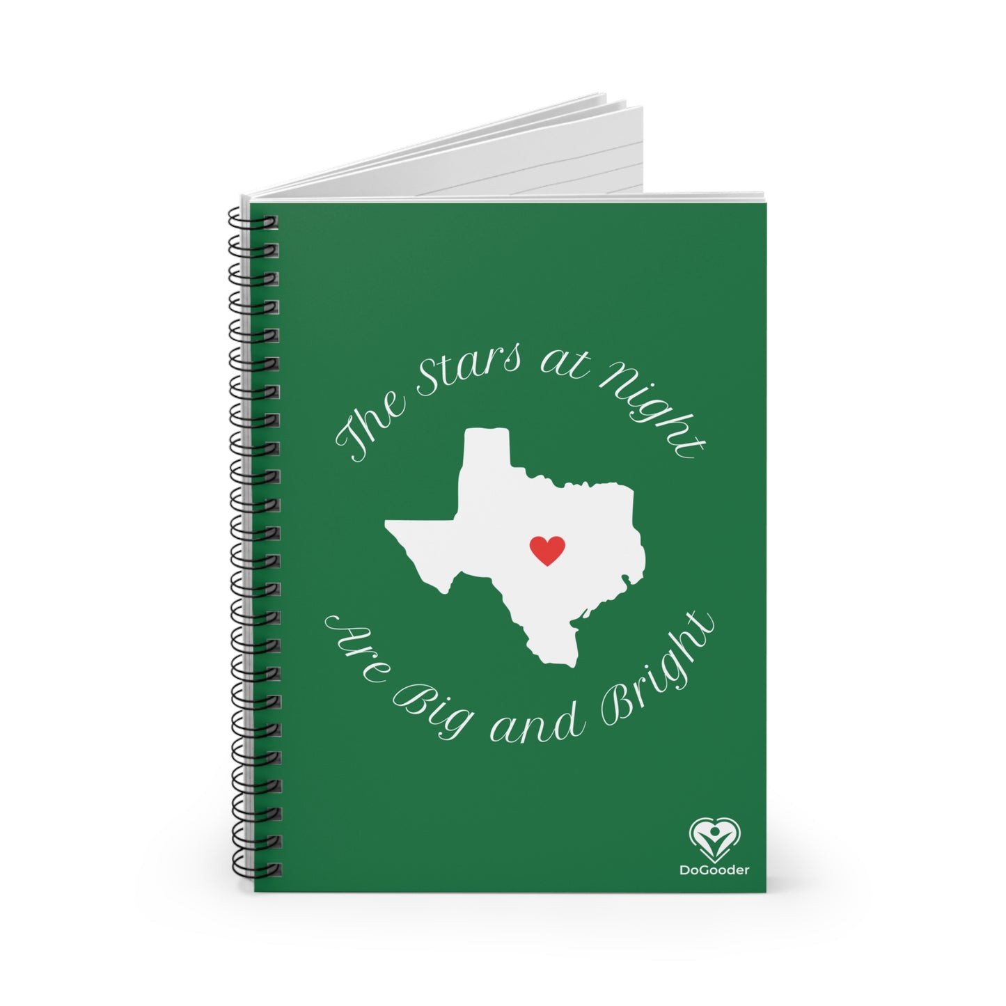 Heart of Texas Spiral Notebook - Ruled Line - Dark Green