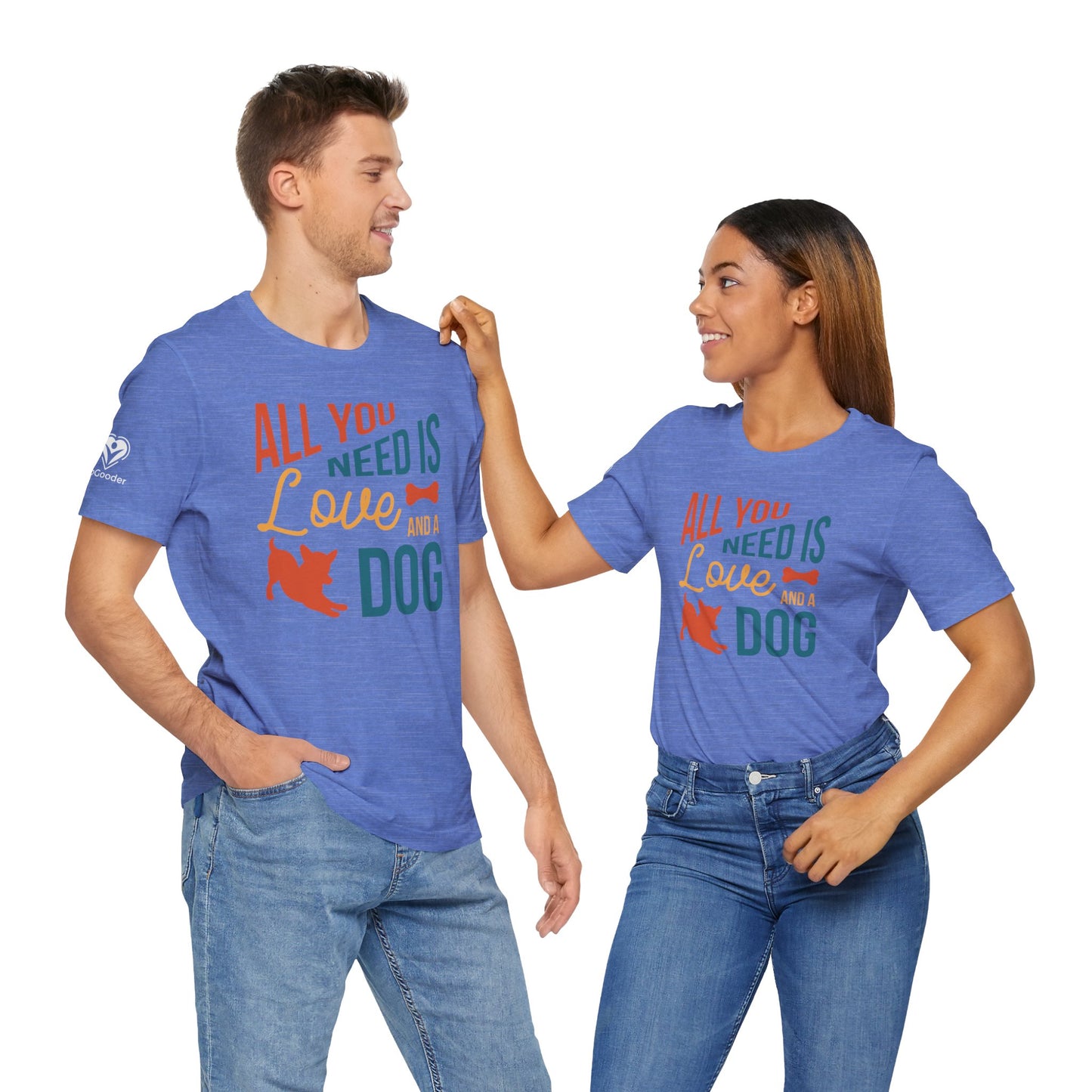 Love And A Dog - Bone Extra Soft Unisex Jersey Short Sleeve Tee