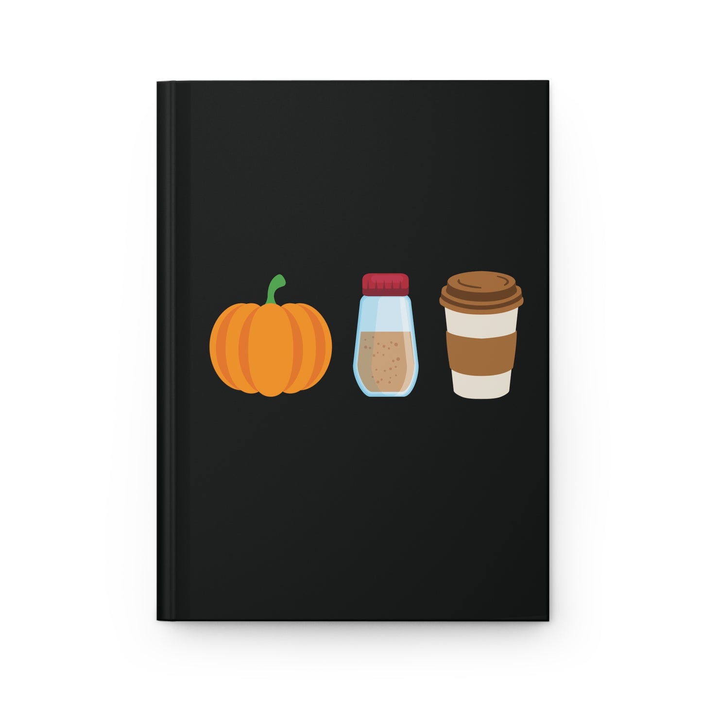 Pumpkin Spice Latte Hardcover Journal Matte - Black