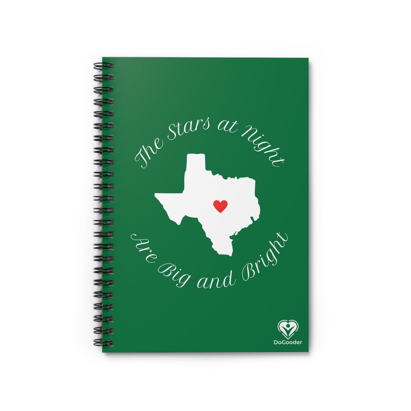 Heart of Texas Spiral Notebook - Ruled Line - Dark Green