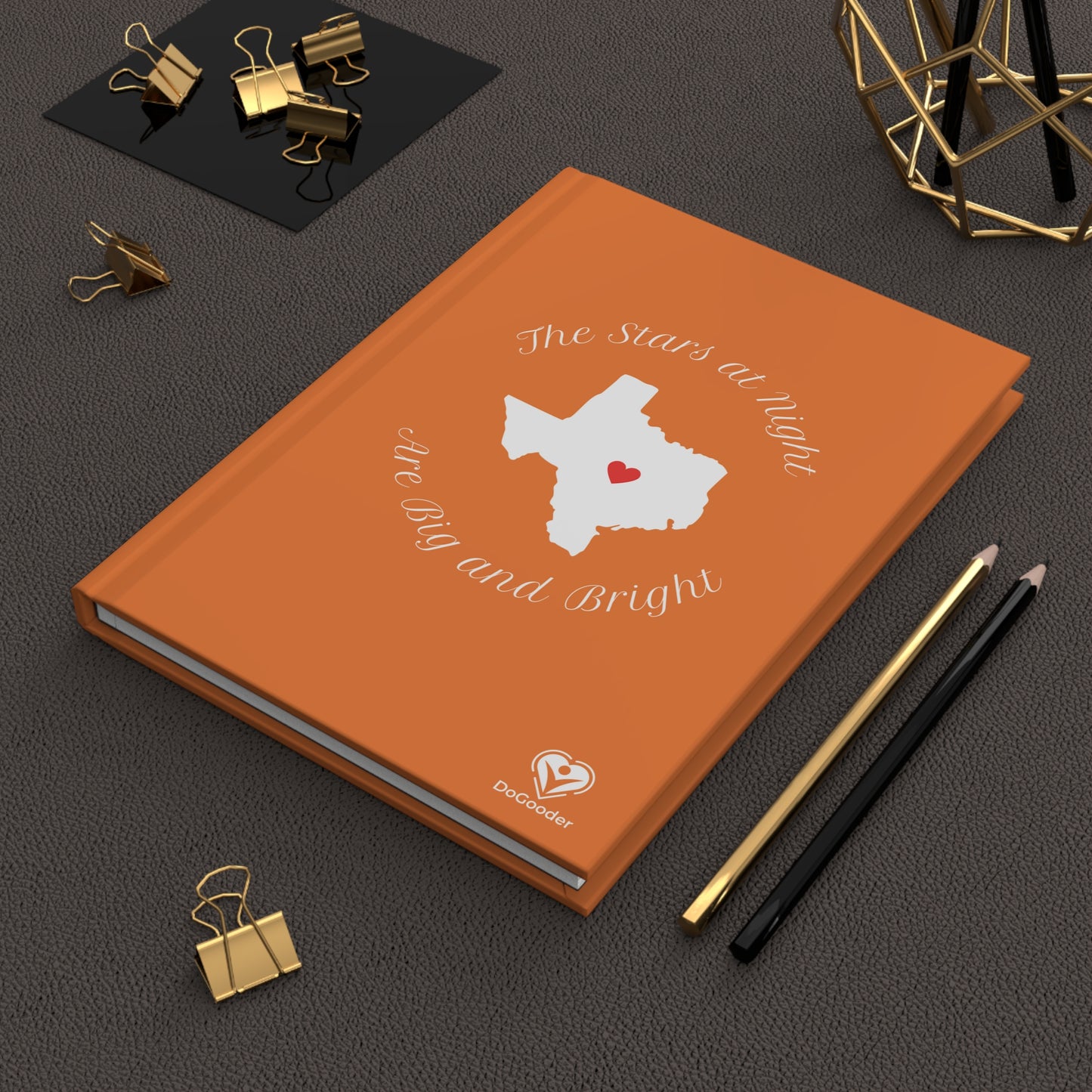 Heart of Texas Hardcover Journal Matte - Orange