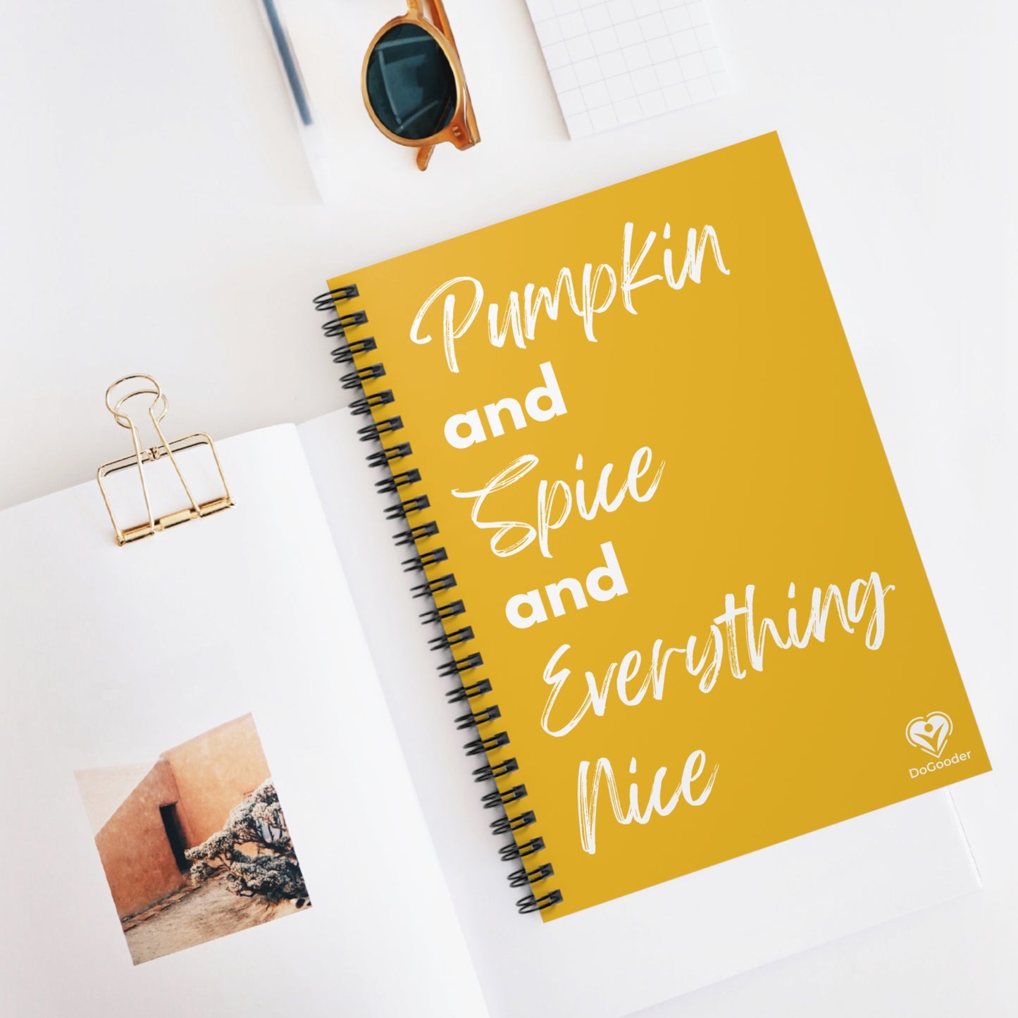 Pumpkin Spice Everything Nice Spiral Notebook - Yellow