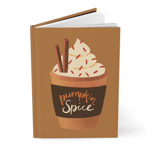 Pumpkin Spice Latte Image Hardcover Journal Matte - Brown