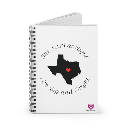 Heart of Texas Spiral Notebook - Ruled Line - White