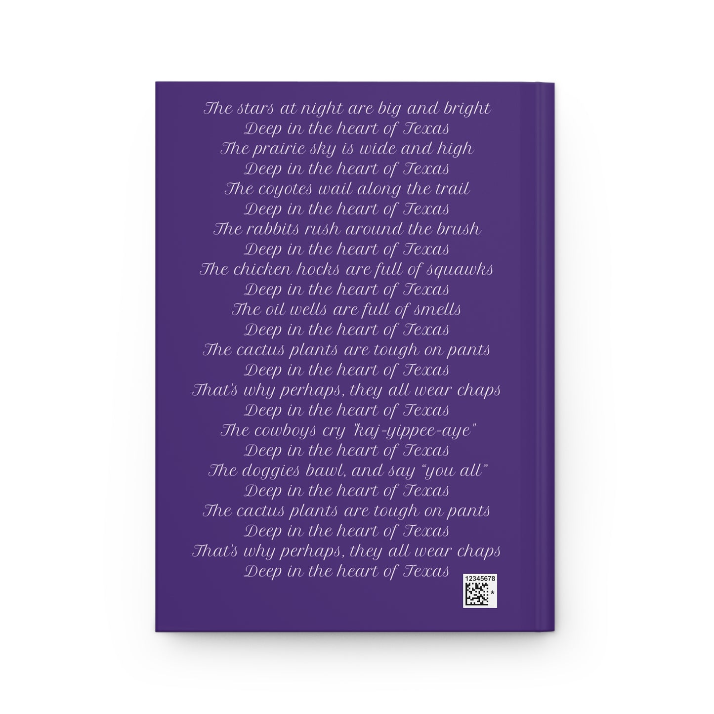 Heart of Texas Hardcover Journal Matte - Dark Purple