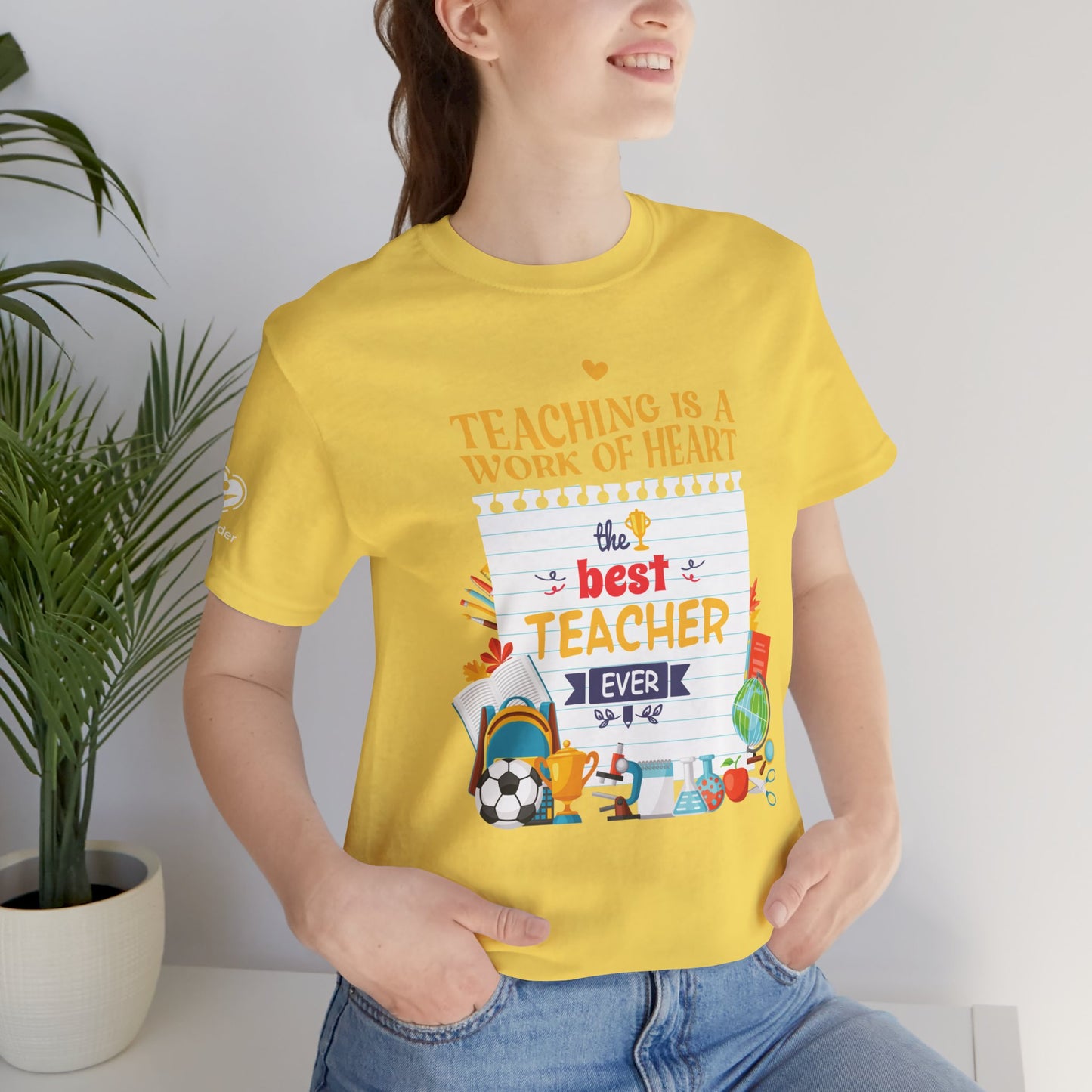 Teaching Is A Work Of Heart - Best Teacher Extra Soft Unisex Jersey Short Sleeve Tee