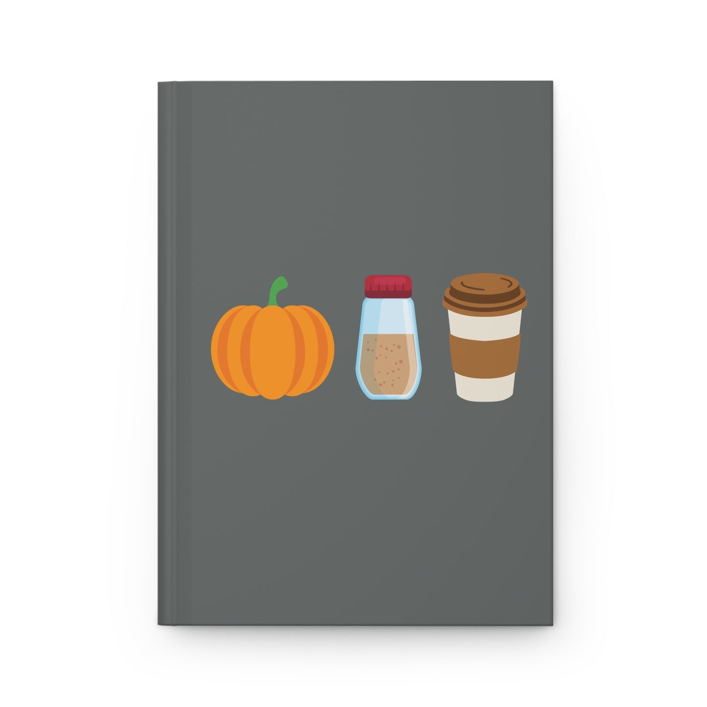 Pumpkin Spice Latte Hardcover Journal Matte - Dark Grey