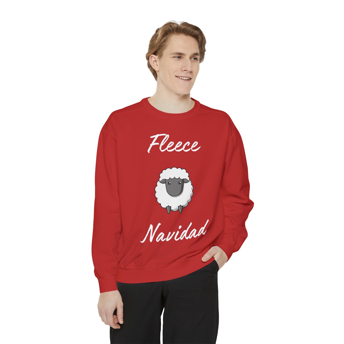 Fleece Navidad Unisex Garment-Dyed Sweatshirt